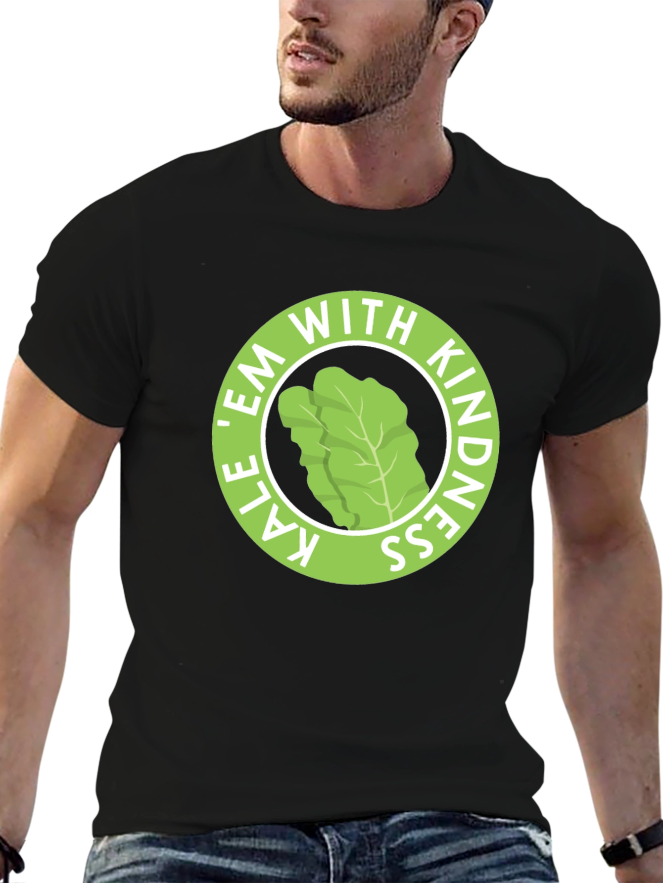 Kale Em With Kindness Black T-Shirt