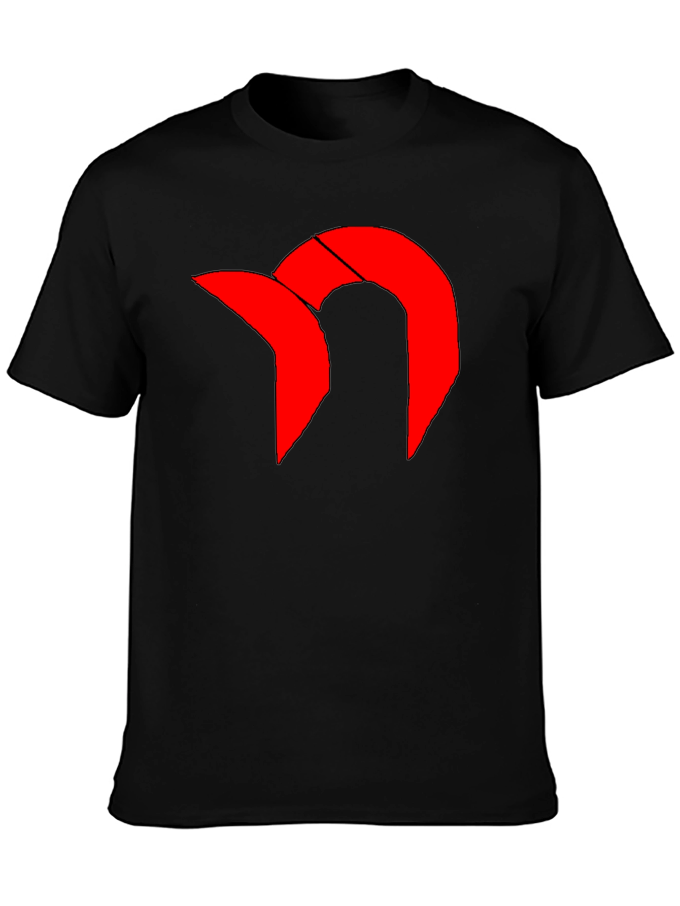 Bold Graphic Tee - Red Icon on Black