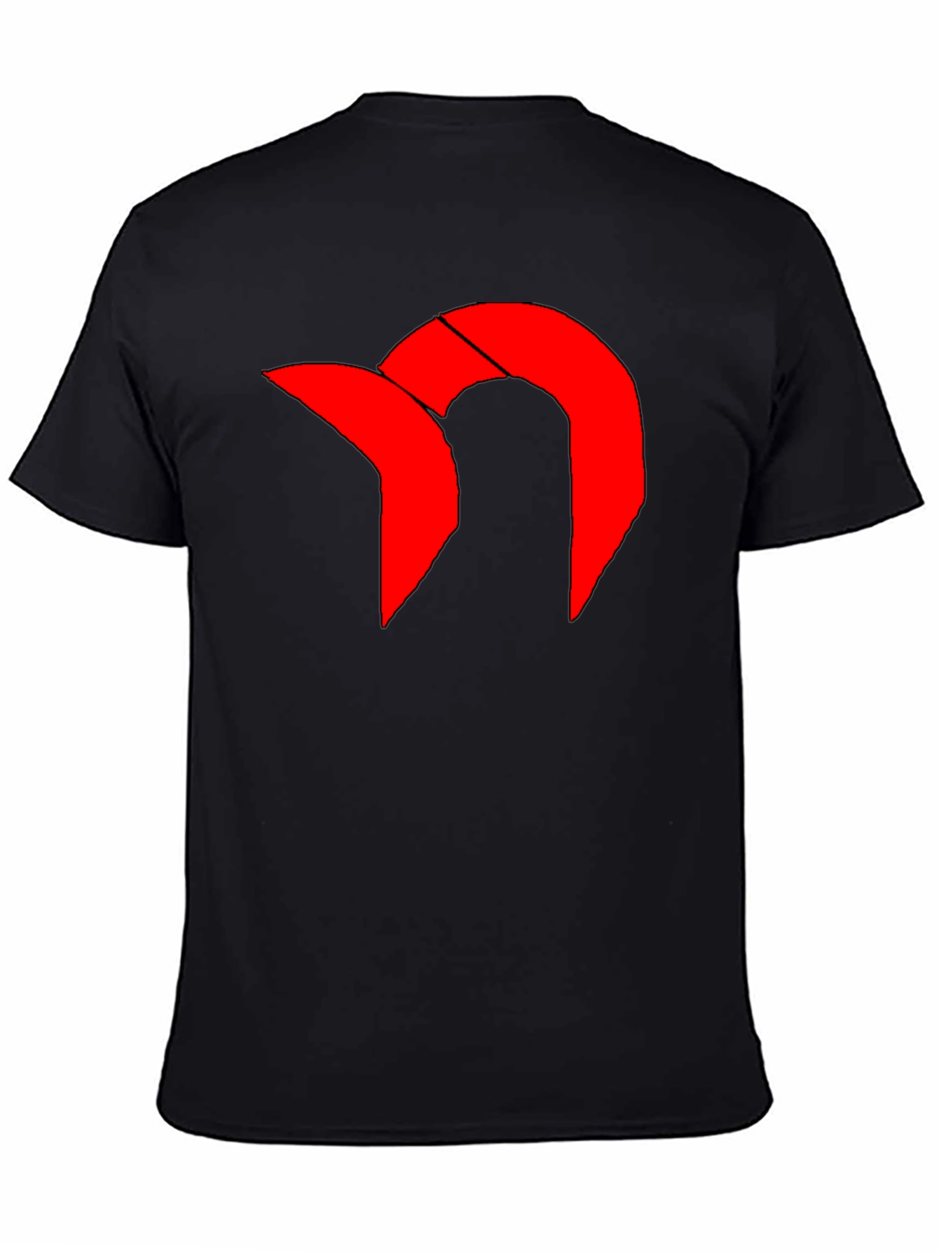 Bold Graphic Tee - Red Icon on Black
