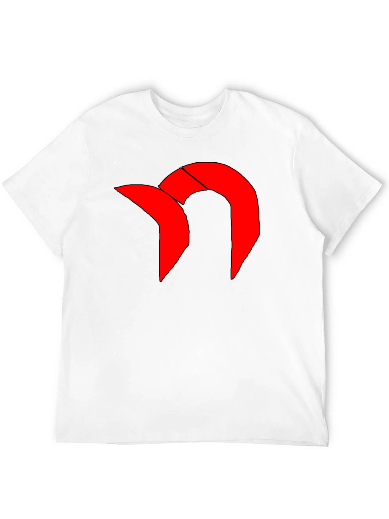 Bold Graphic Tee - Red Icon on Black