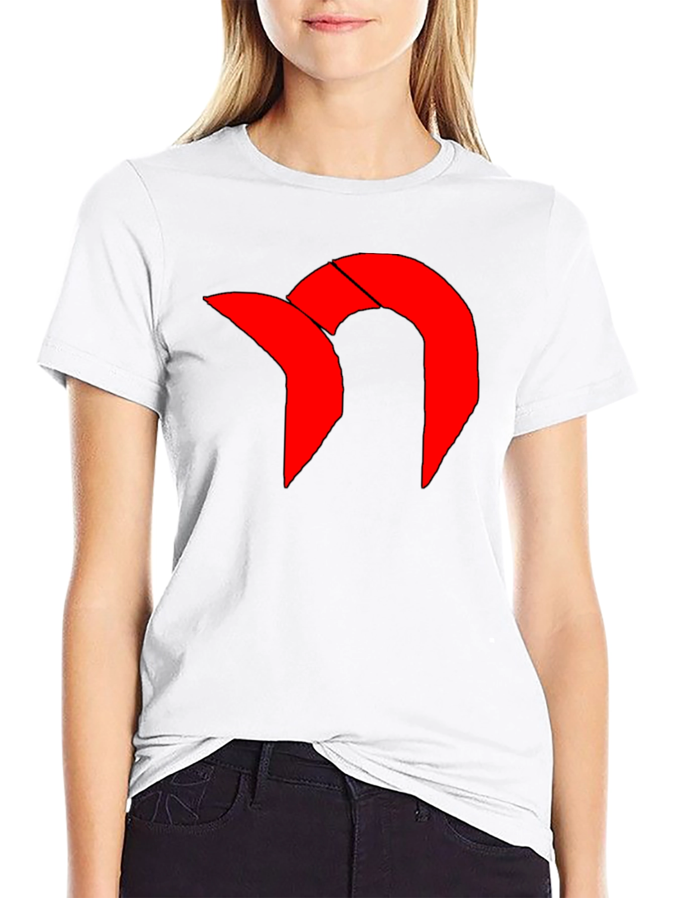 Bold Graphic Tee - Red Icon on Black