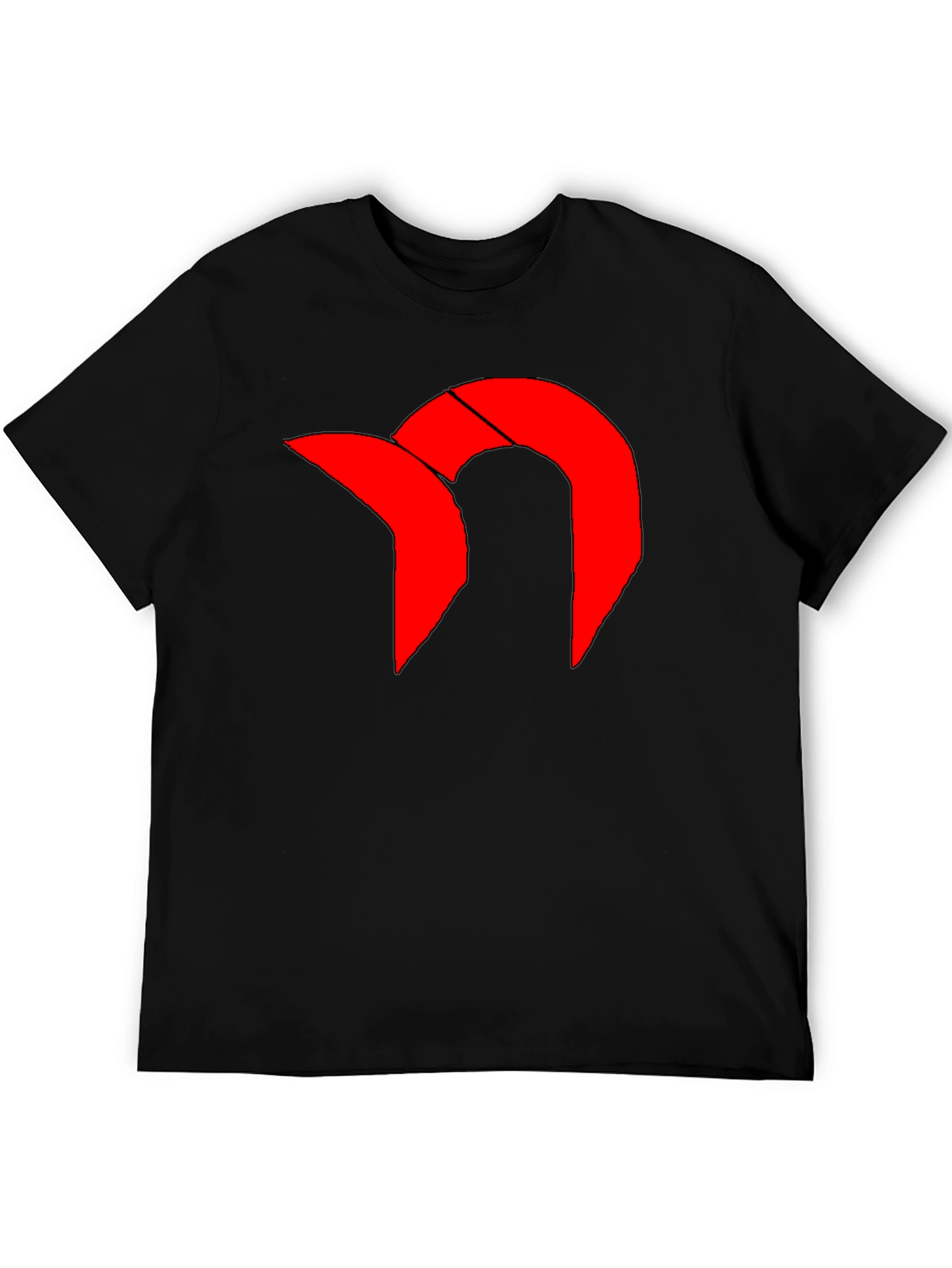 Bold Graphic Tee - Red Icon on Black