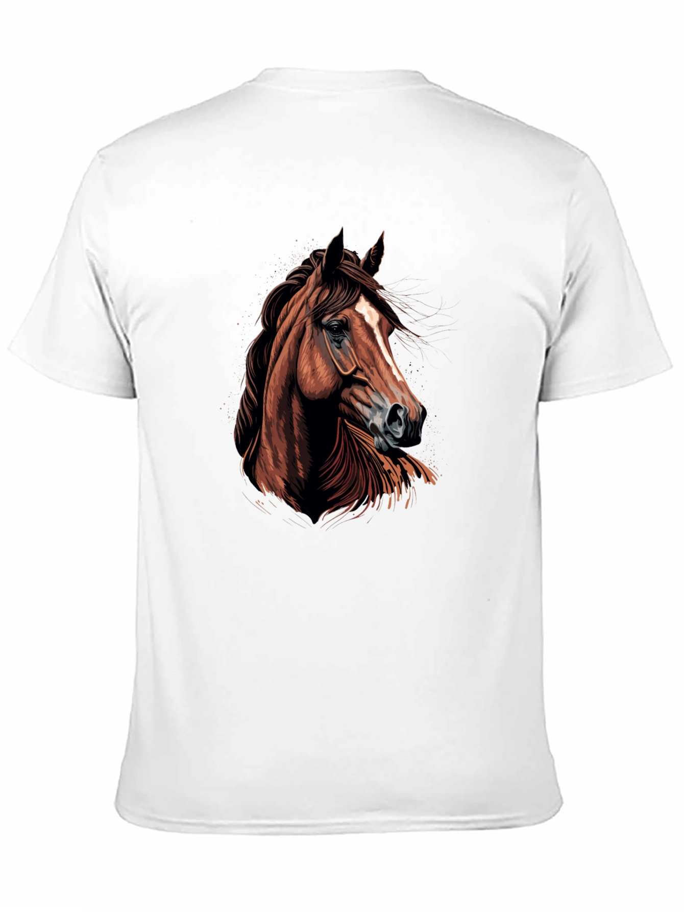 Horse Graphic Print Black T-Shirt