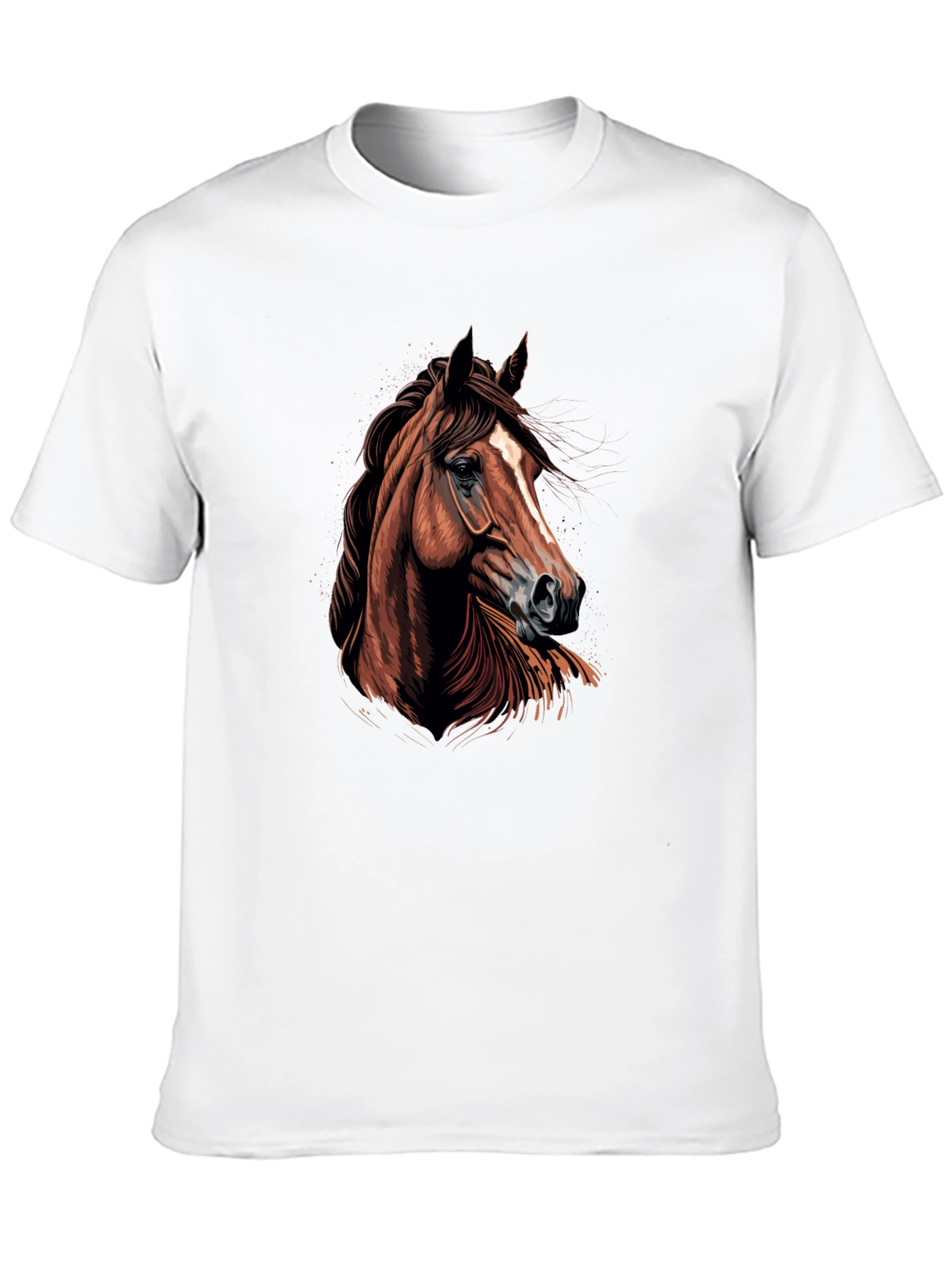 Horse Graphic Print Black T-Shirt