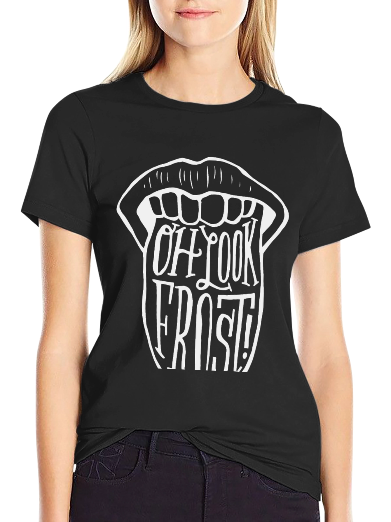 Oh Look Frost! Graphic Tee - Black
