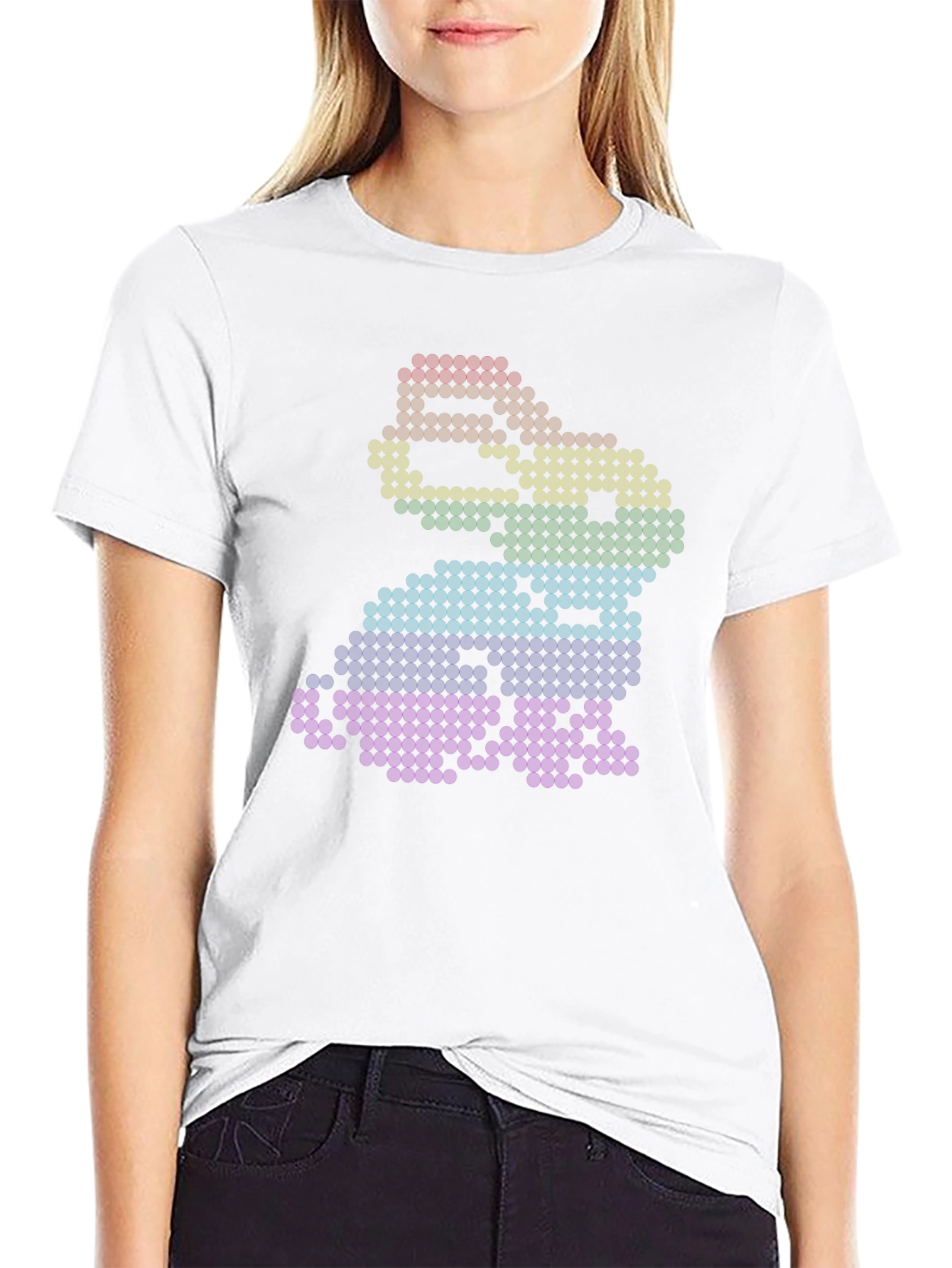 Rainbow Pixel Art Frog T-Shirt