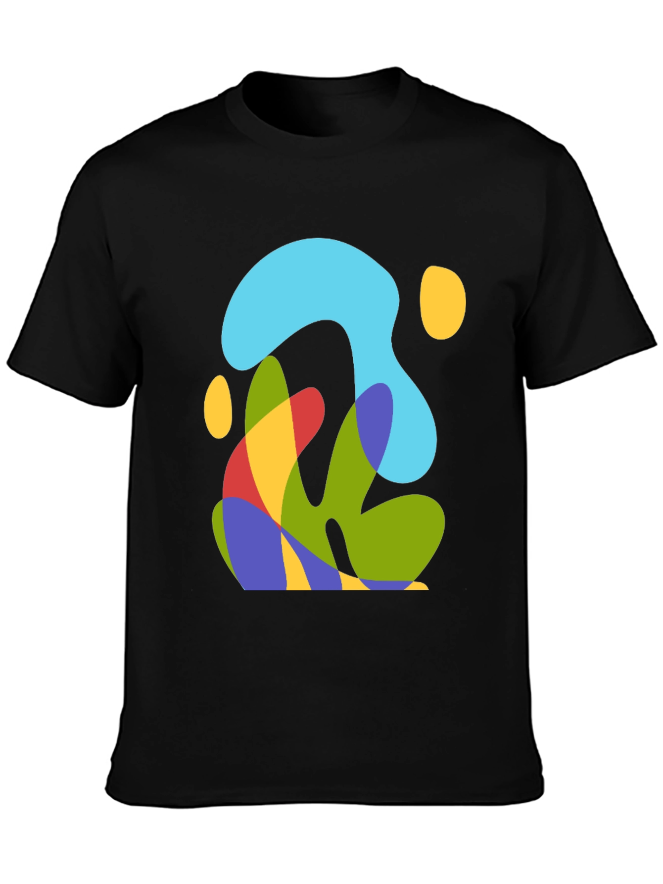 Abstract Graphic Mens Black T-Shirt