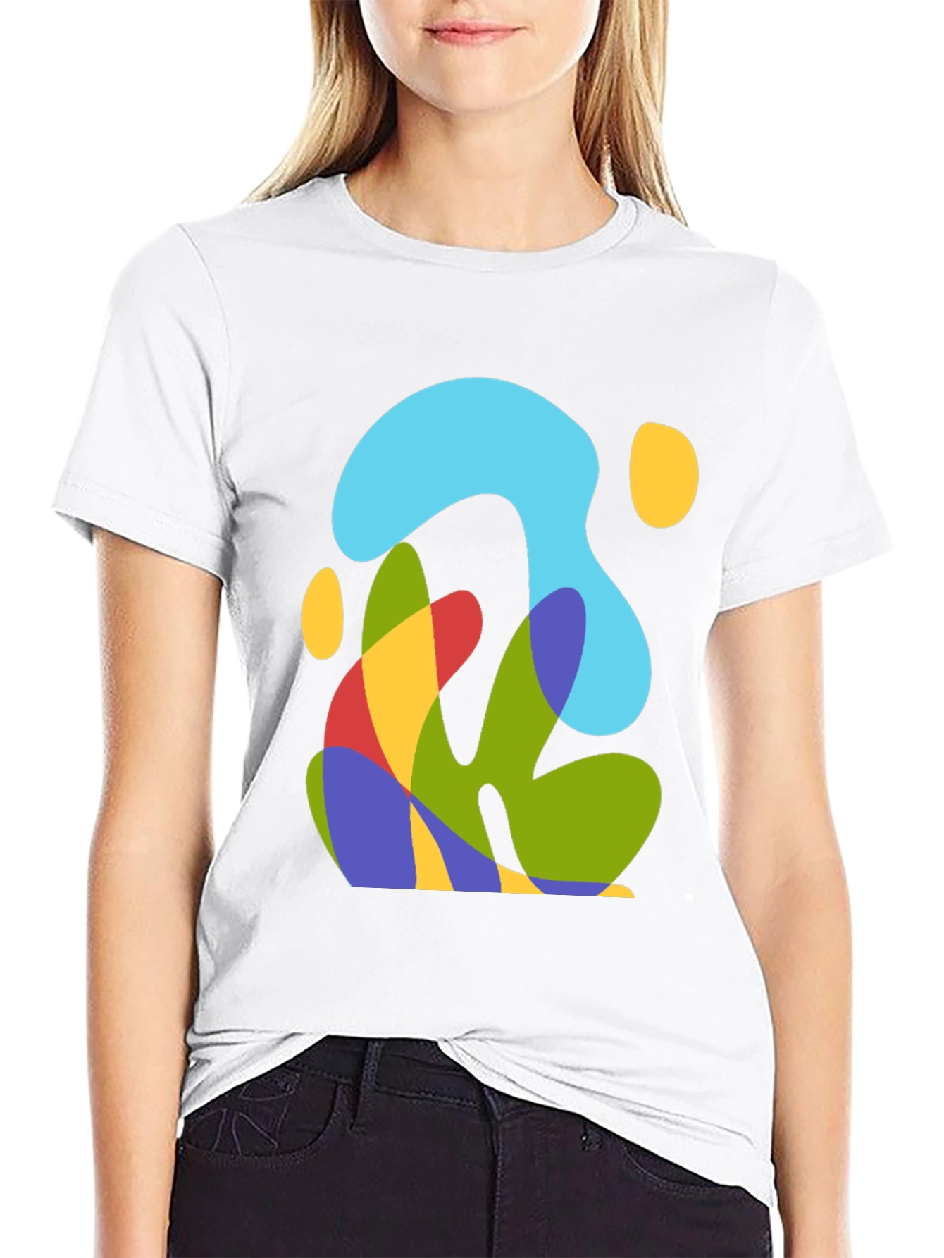 Abstract Graphic Mens Black T-Shirt