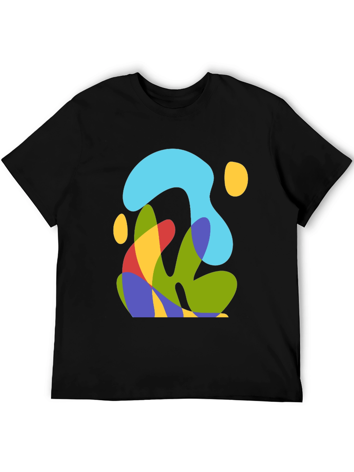 Abstract Graphic Mens Black T-Shirt