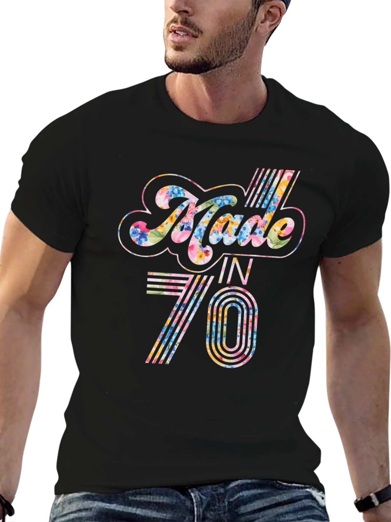 Retro Floral Made in 70 T-Shirt