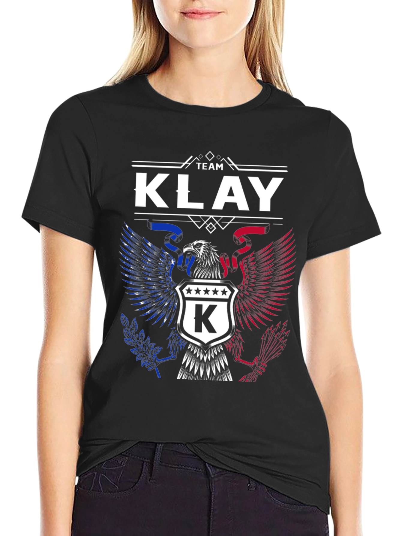 Team Klay Graphic Tee - Patriotic Eagle Design