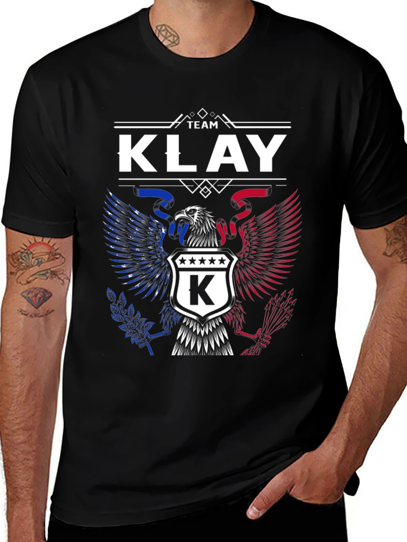 Team Klay Graphic Tee - Patriotic Eagle Design