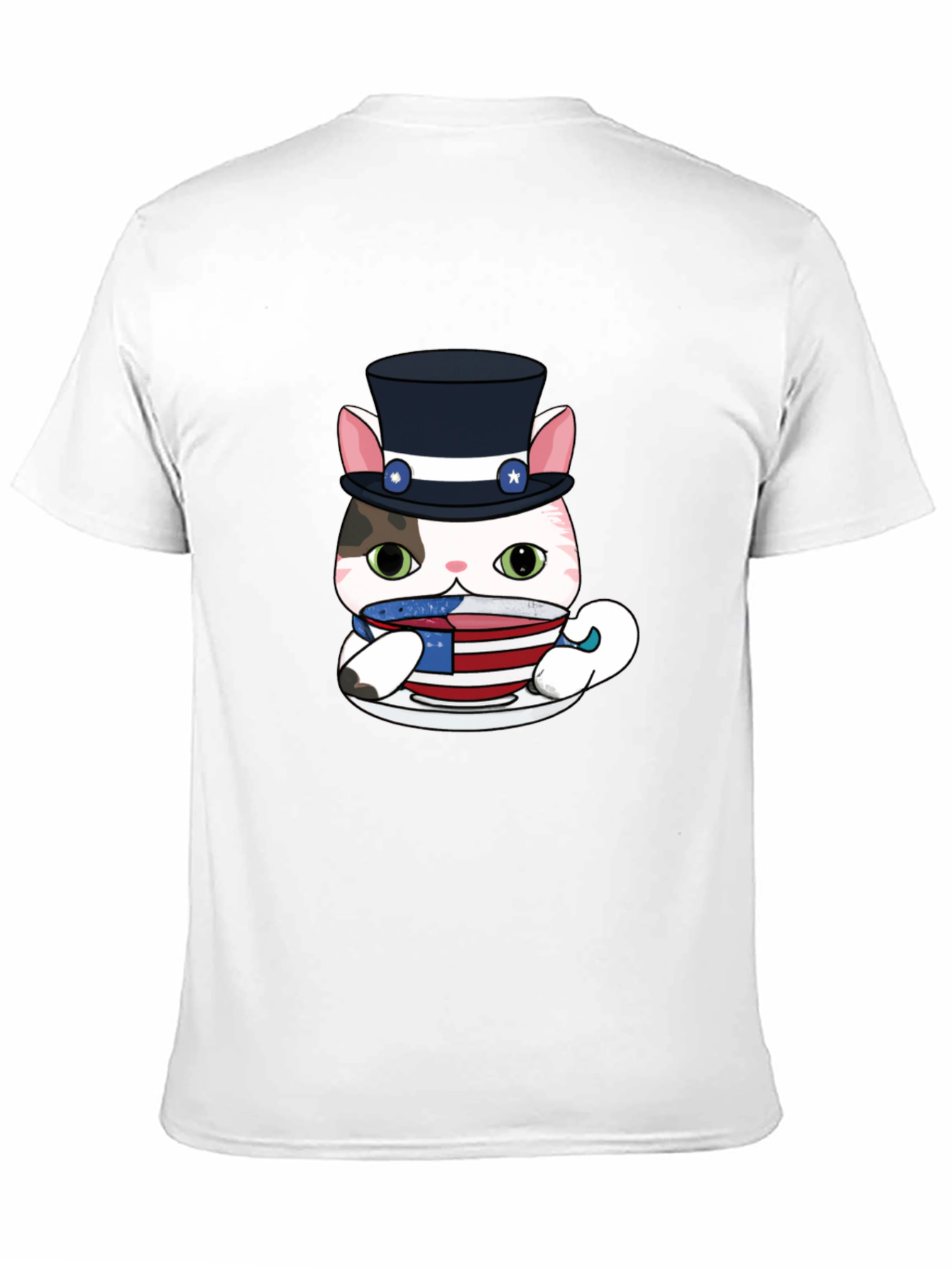 Patriotic Cat T-Shirt - Uncle Sam Style
