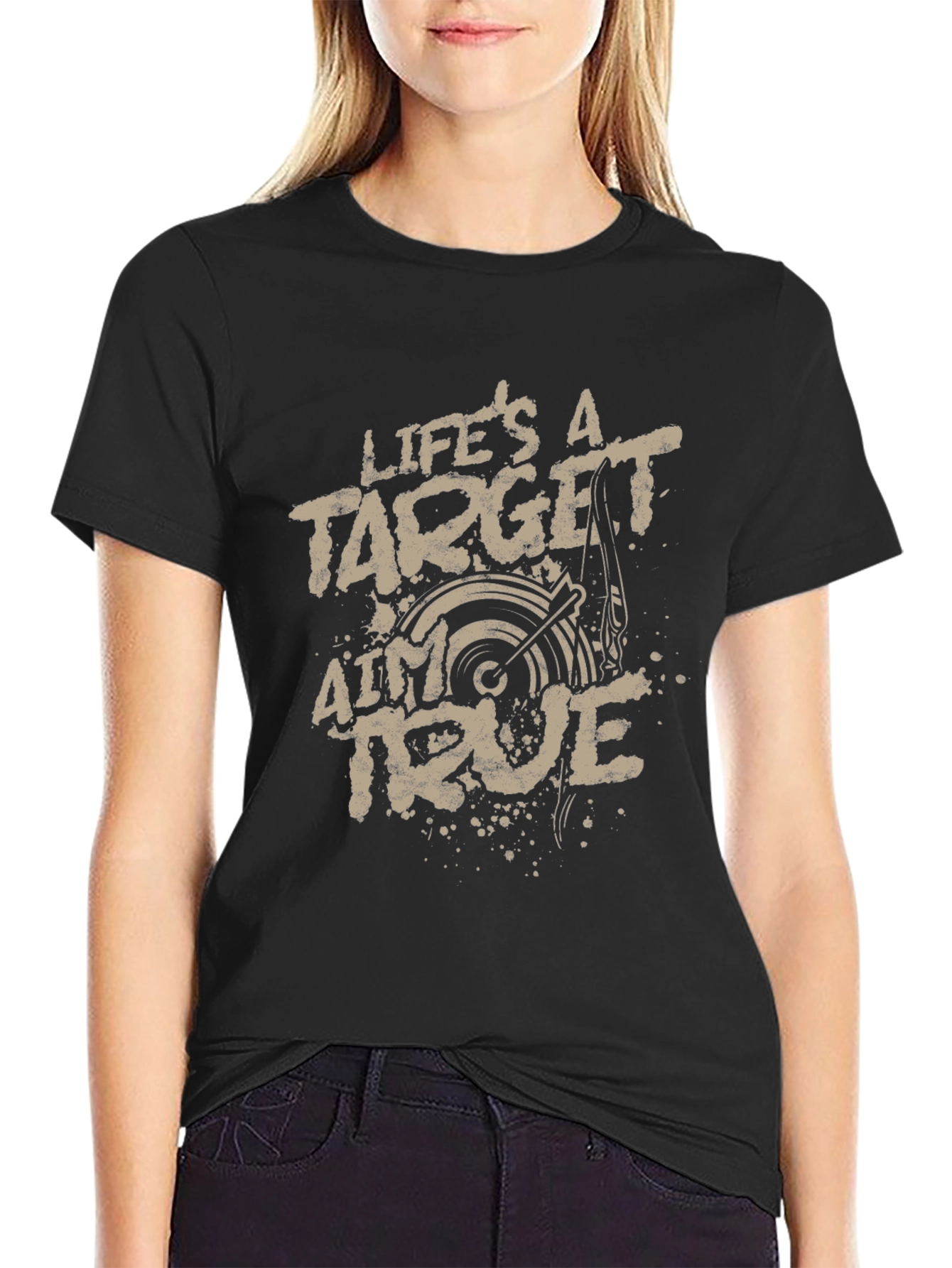 Lifes a Target Aim True Graphic Tee - Mens