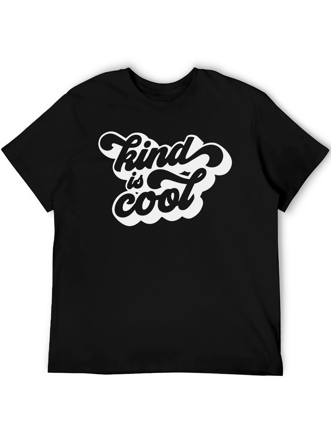 Kind is Cool Graphic Tee - Black Cotton T-Shirt