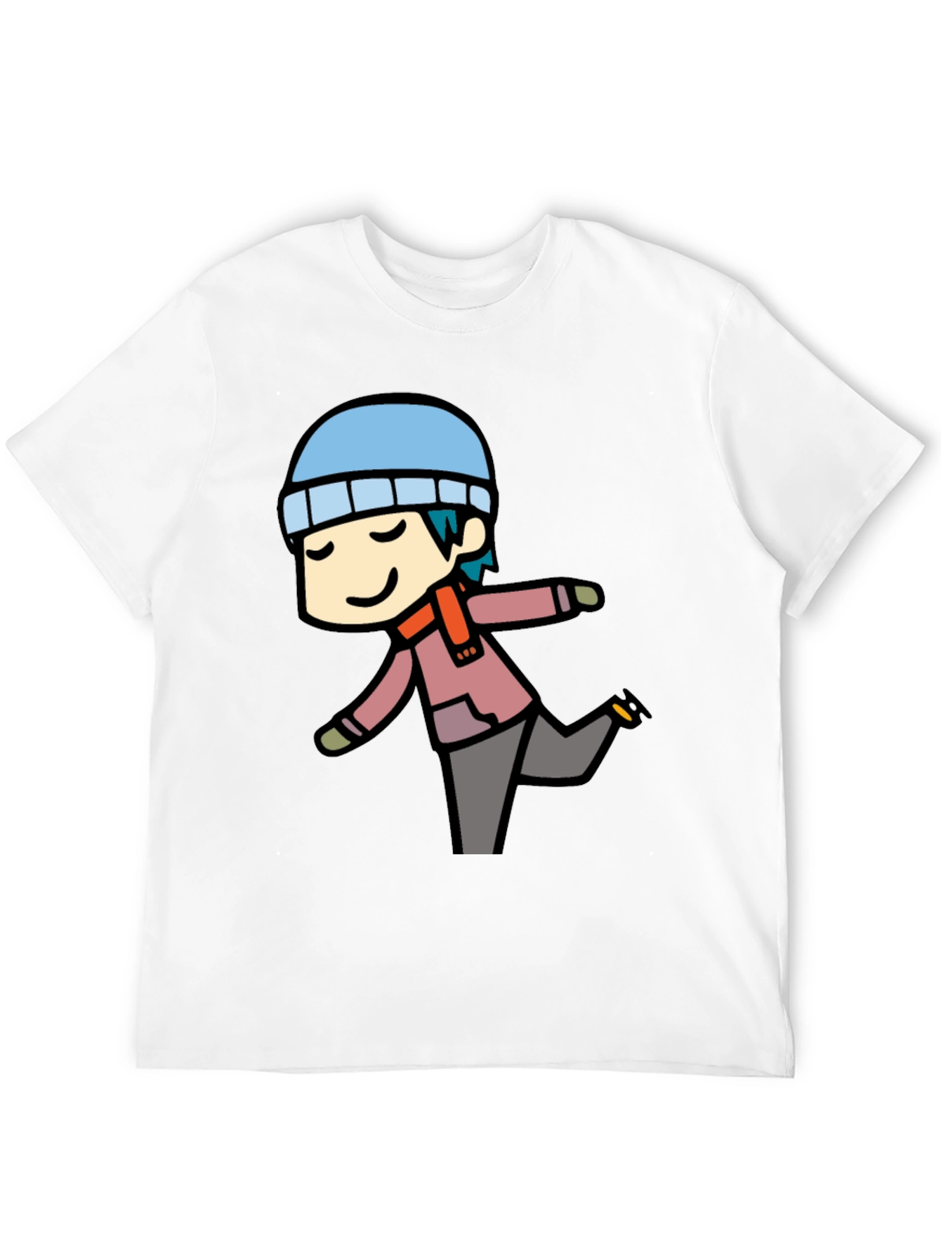 Cartoon Skater Black Tee