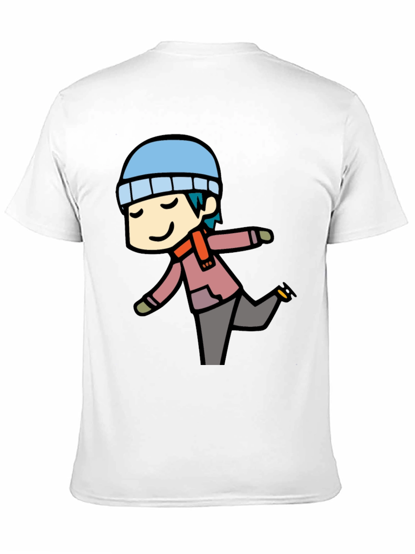 Cartoon Skater Black Tee