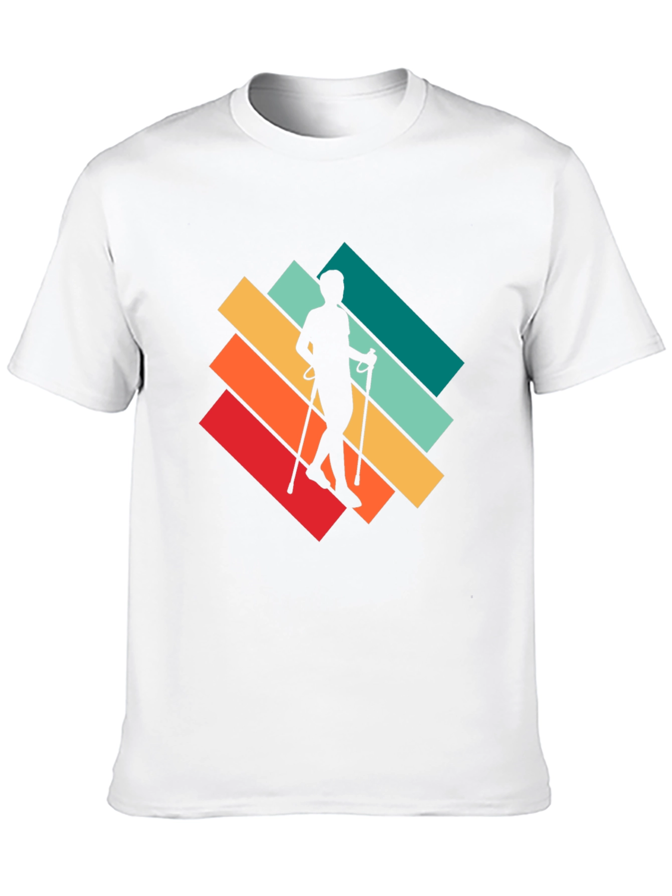 Retro Hiker T-Shirt - Walking Silhouette Design