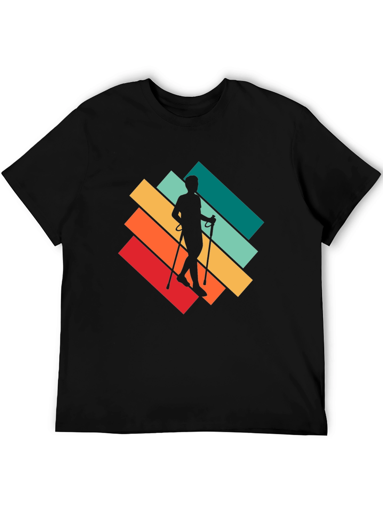 Retro Hiker T-Shirt - Walking Silhouette Design