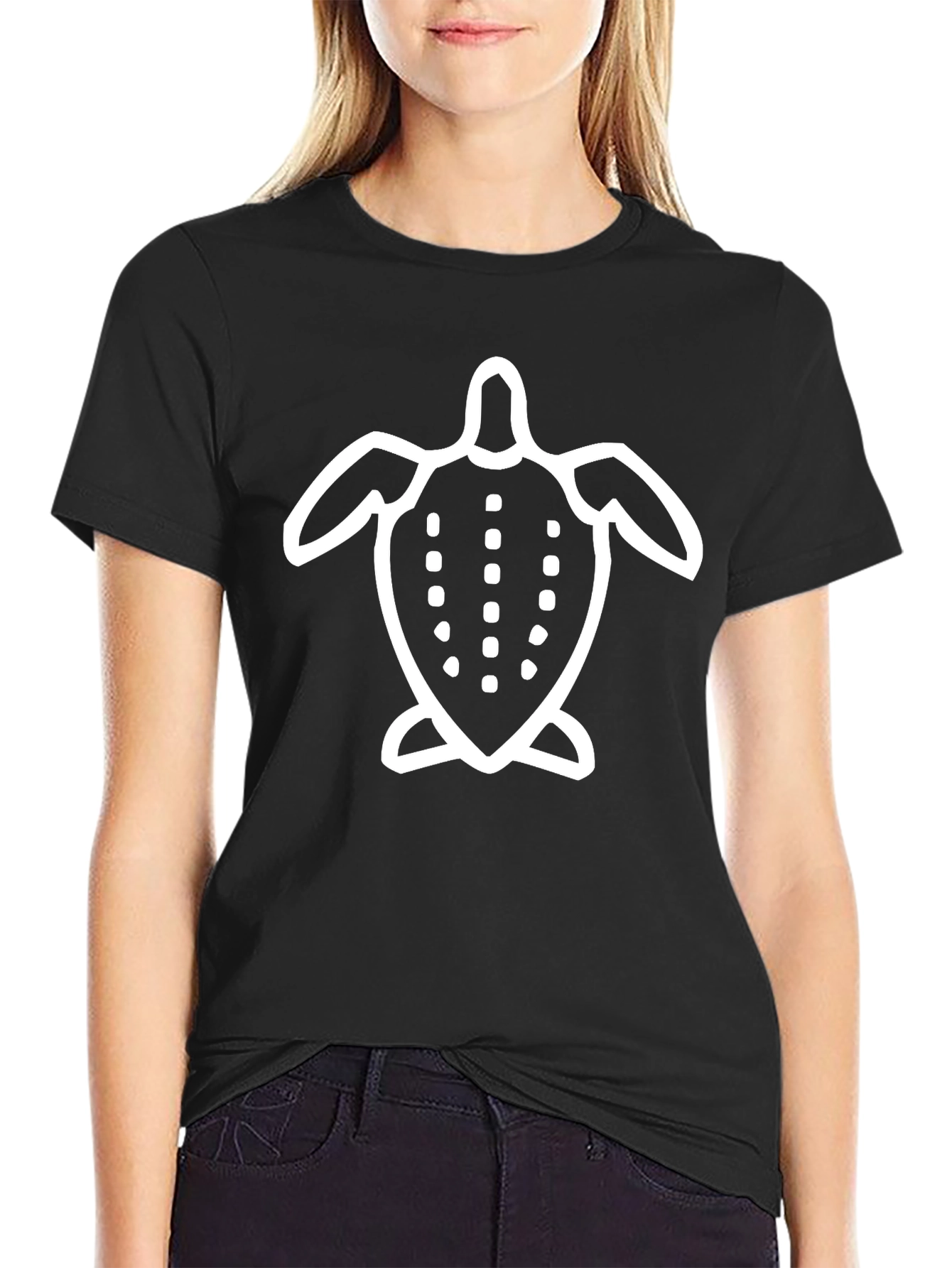 Sea Turtle Graphic T-Shirt - Black