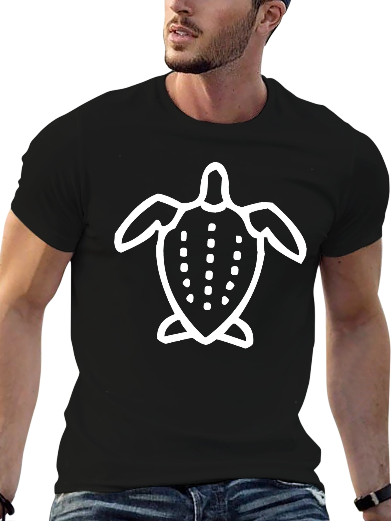 Sea Turtle Graphic T-Shirt - Black