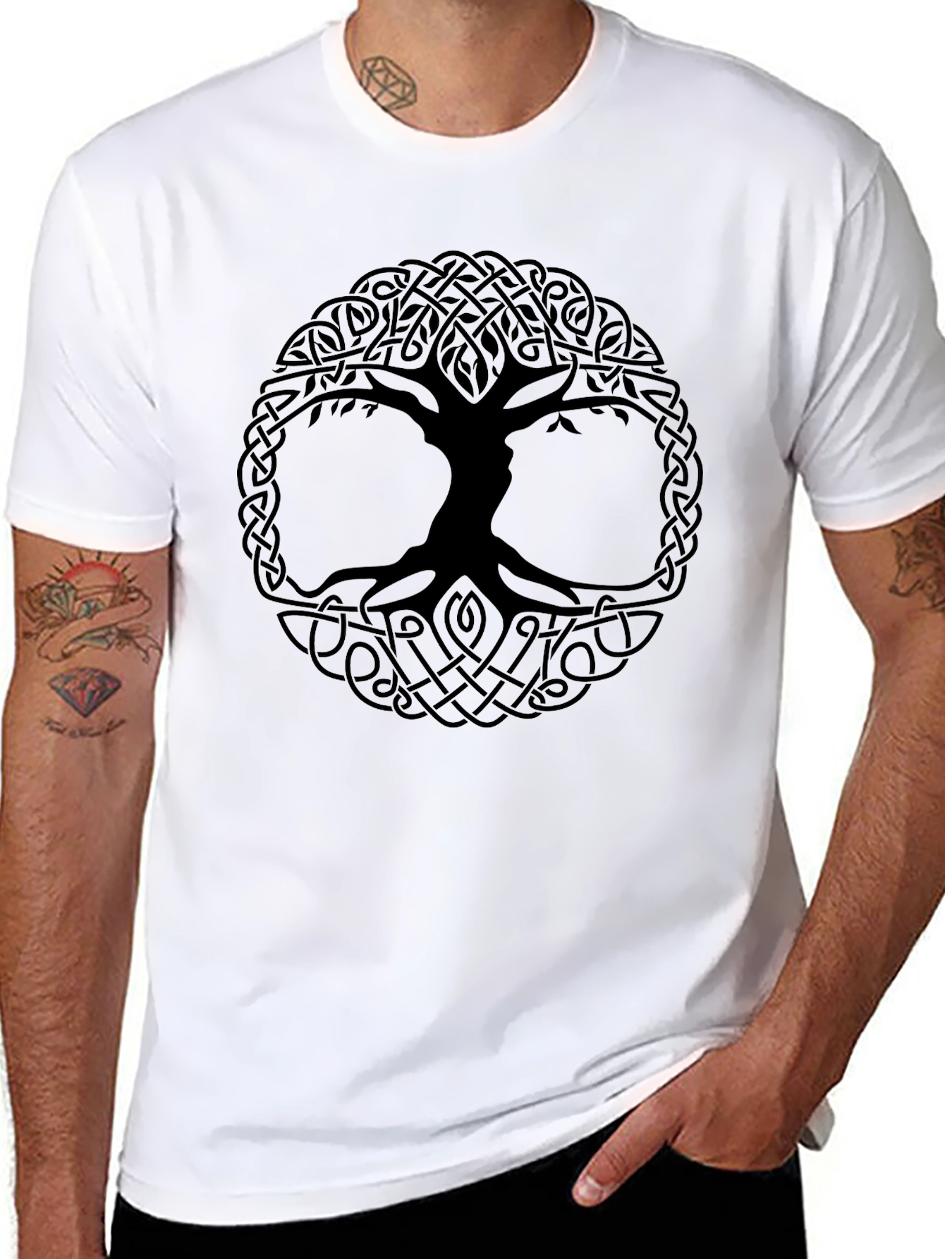 Celtic Tree of Life Black T-Shirt