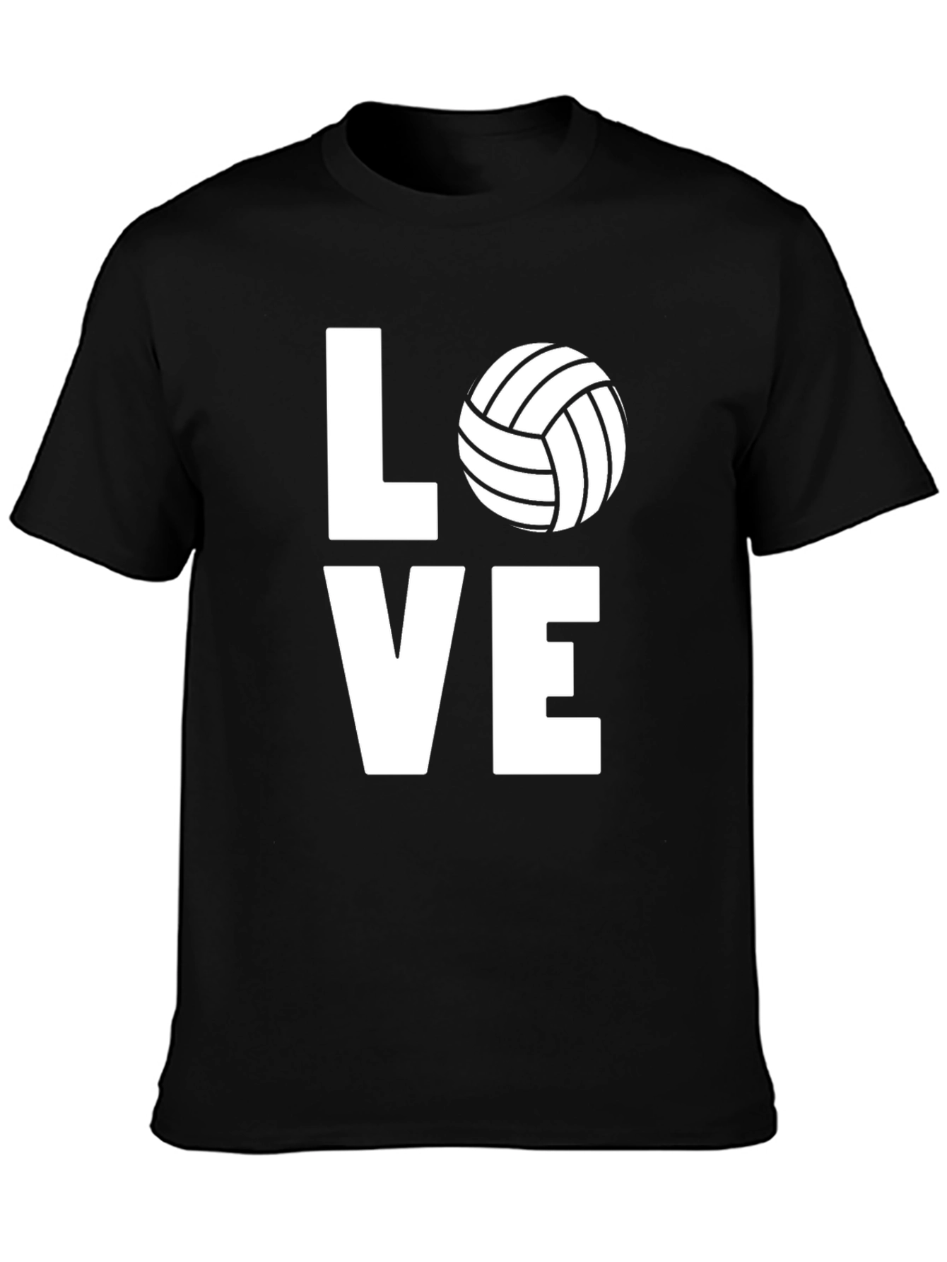 Love Volleyball Graphic Tee - Unisex Black T-Shirt