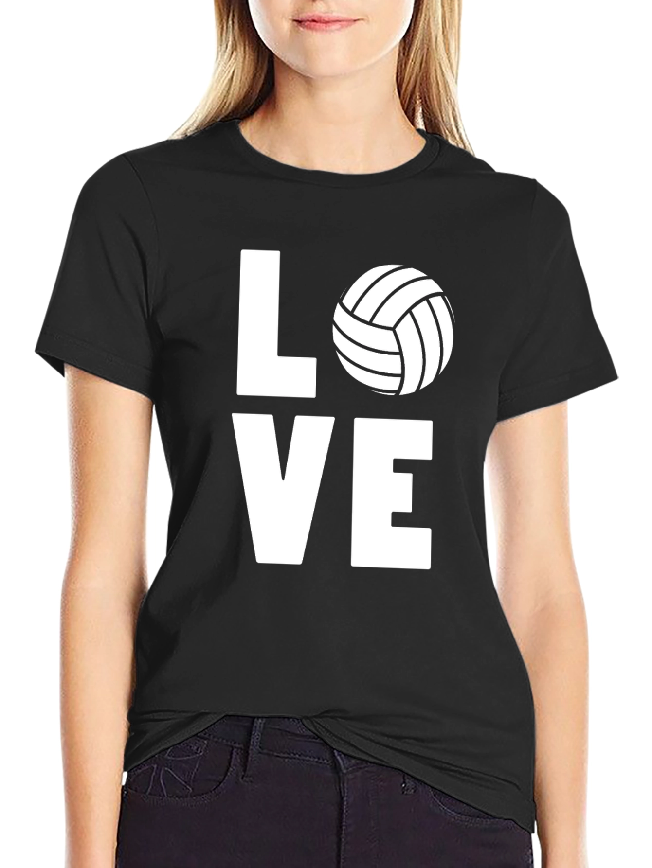 Love Volleyball Graphic Tee - Unisex Black T-Shirt