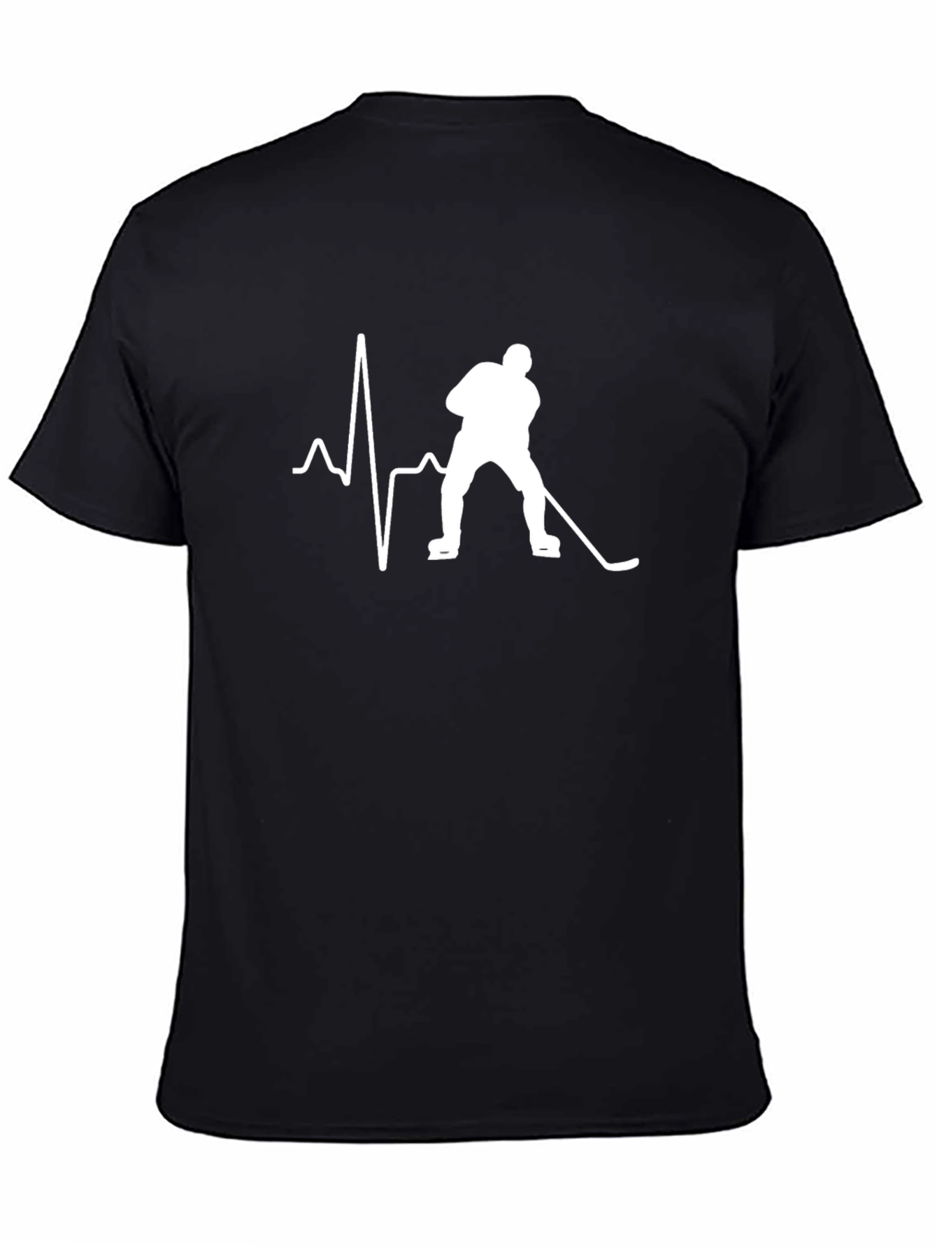Hockey Heartbeat T-Shirt - Black