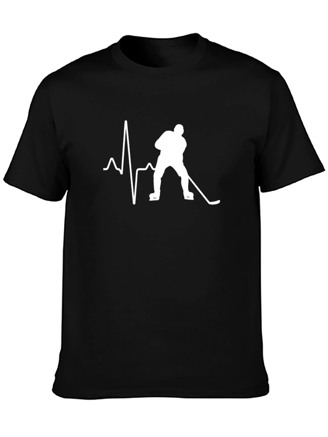 Hockey Heartbeat T-Shirt - Black