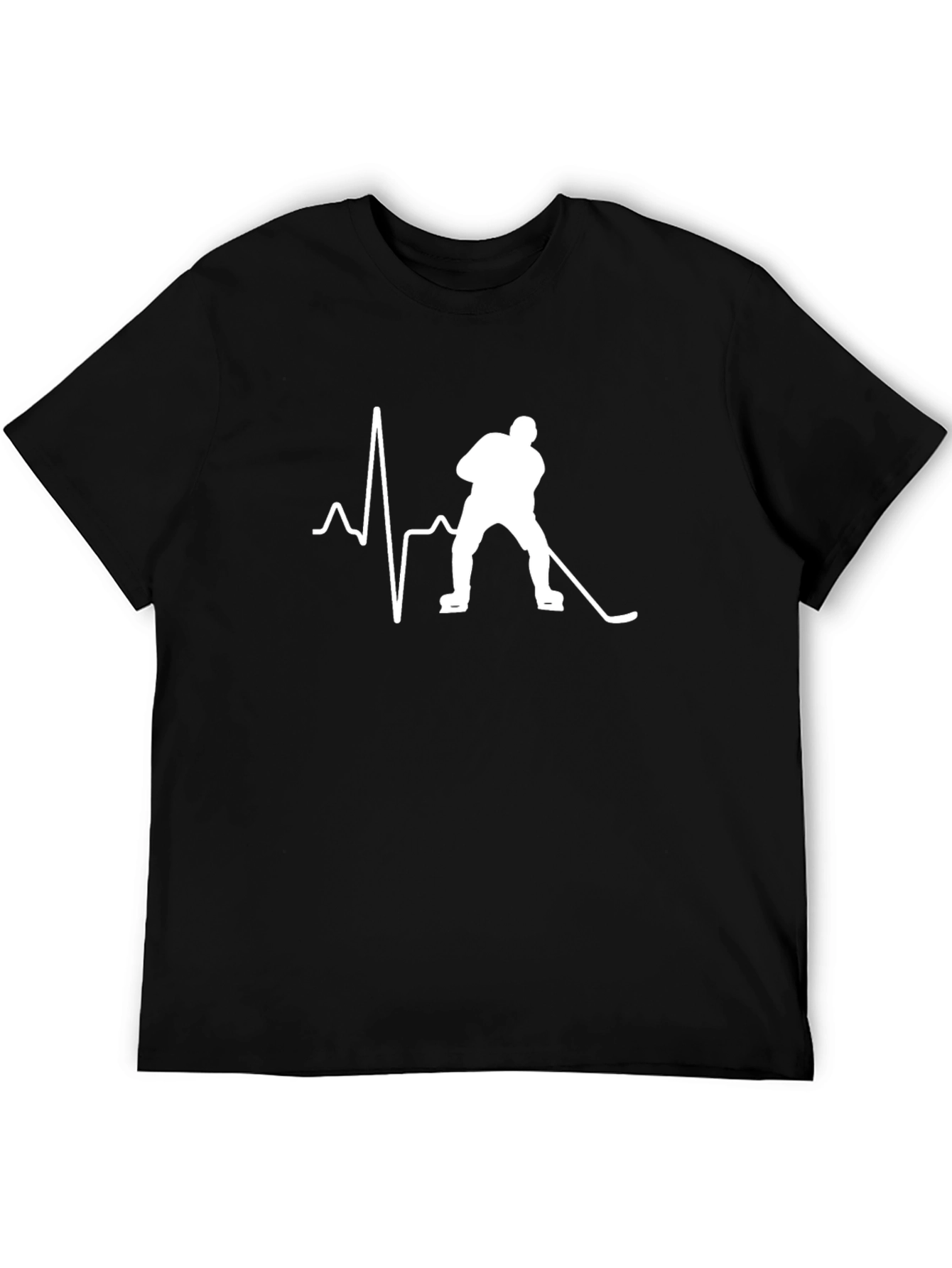 Hockey Heartbeat T-Shirt - Black