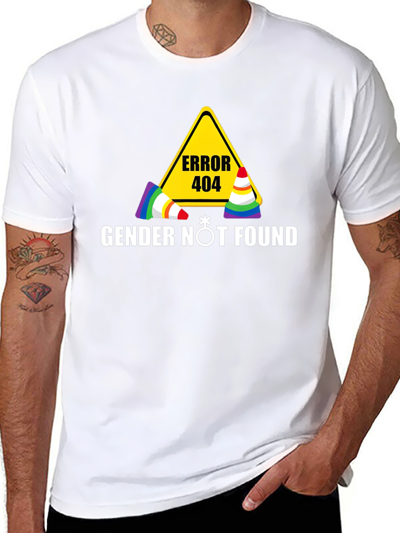 Error 404 Gender Not Found Black T-Shirt