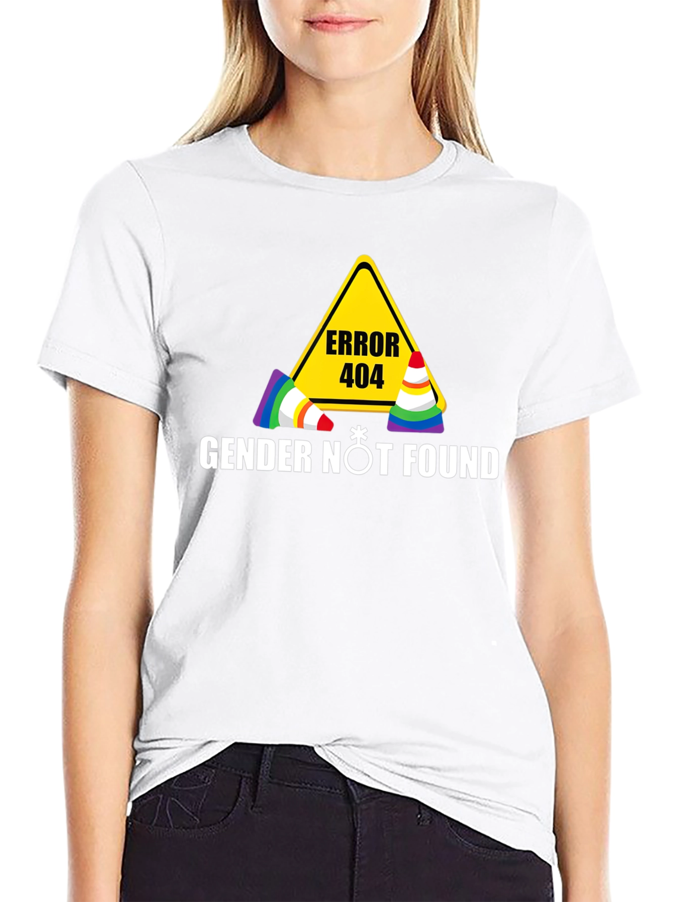 Error 404 Gender Not Found Black T-Shirt