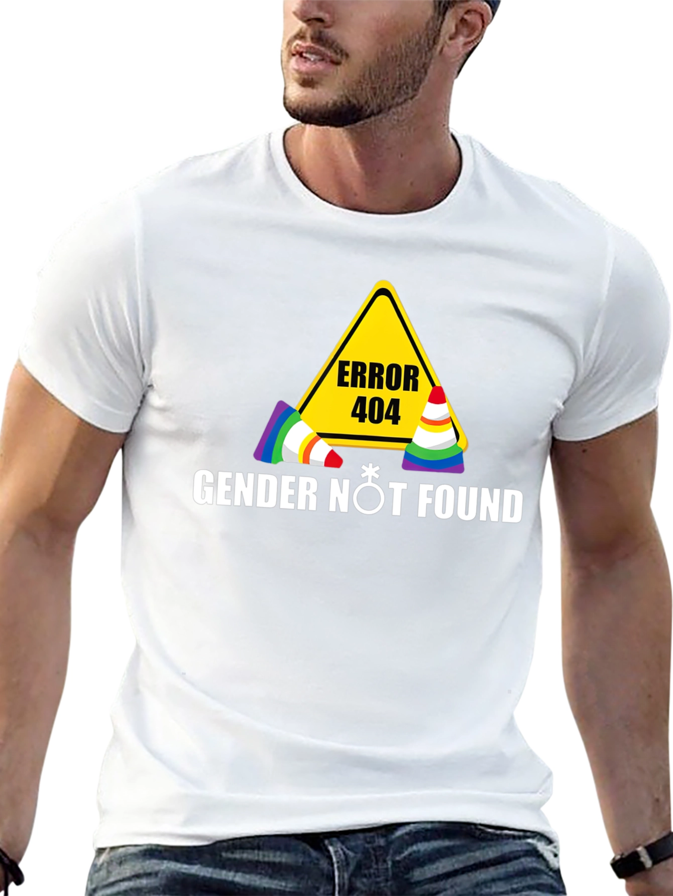 Error 404 Gender Not Found Black T-Shirt