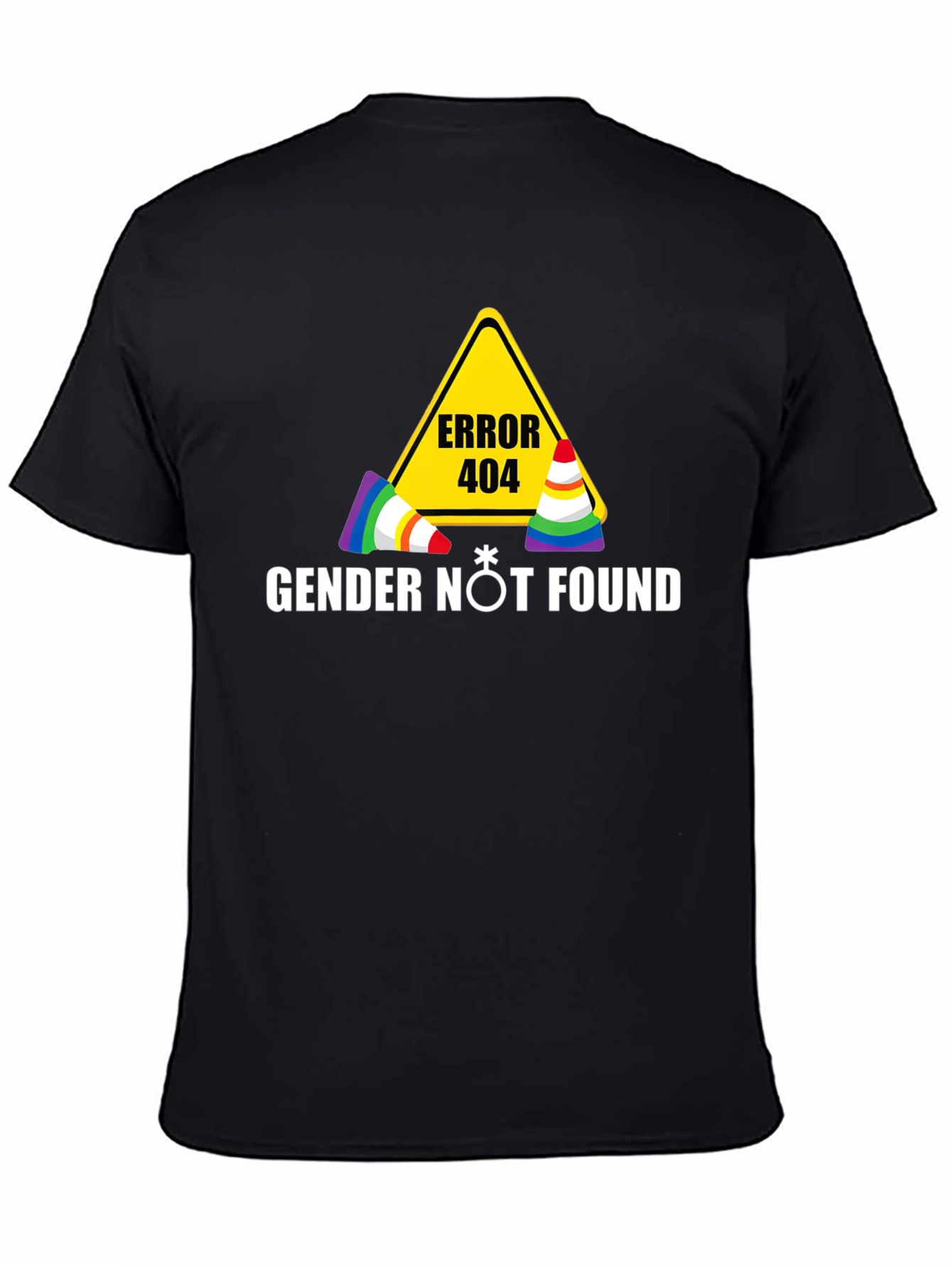 Error 404 Gender Not Found Black T-Shirt