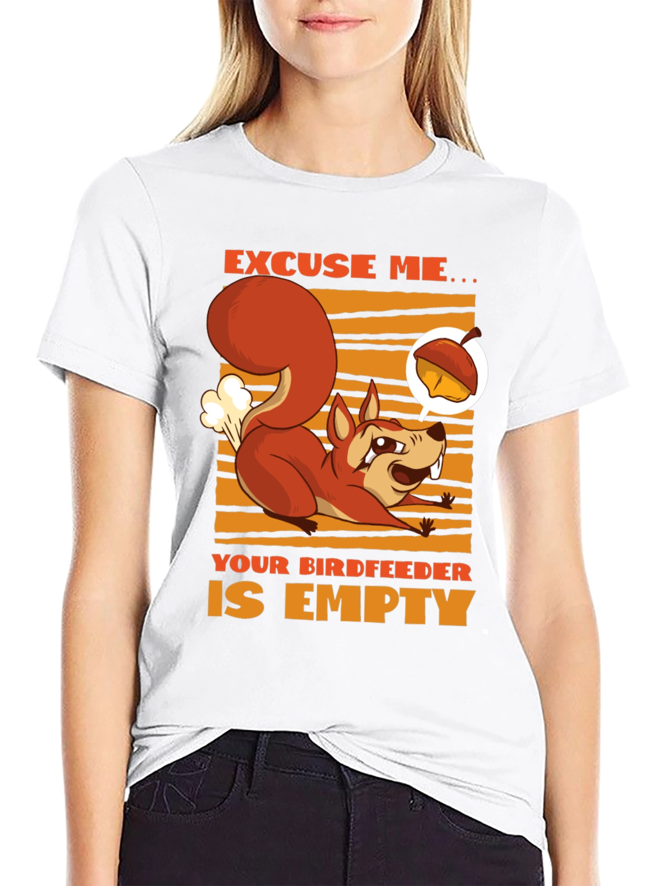 Funny Squirrel T-Shirt - Empty Birdfeeder Design
