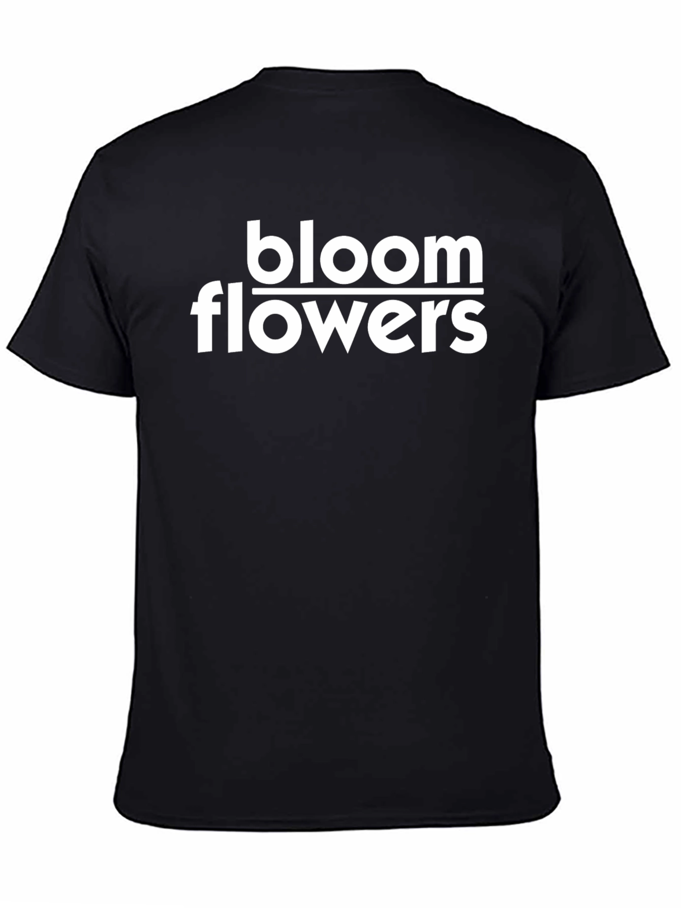 Bloom Flowers Graphic Tee - Stylish Black T-Shirt