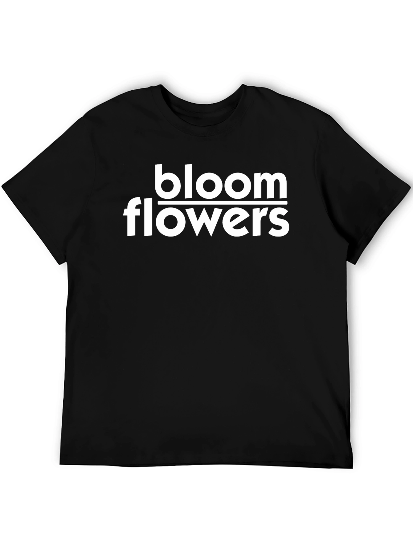 Bloom Flowers Graphic Tee - Stylish Black T-Shirt