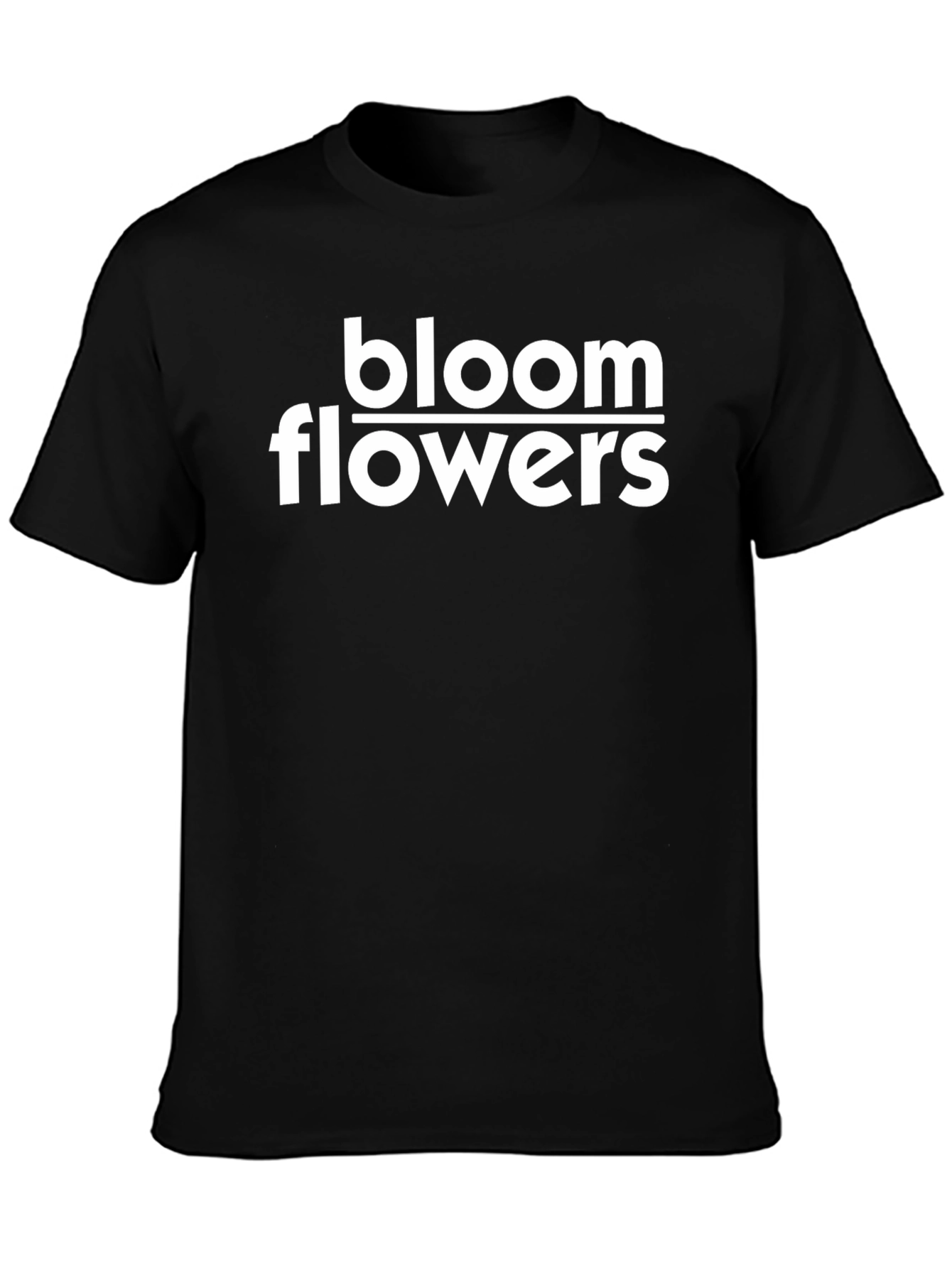 Bloom Flowers Graphic Tee - Stylish Black T-Shirt