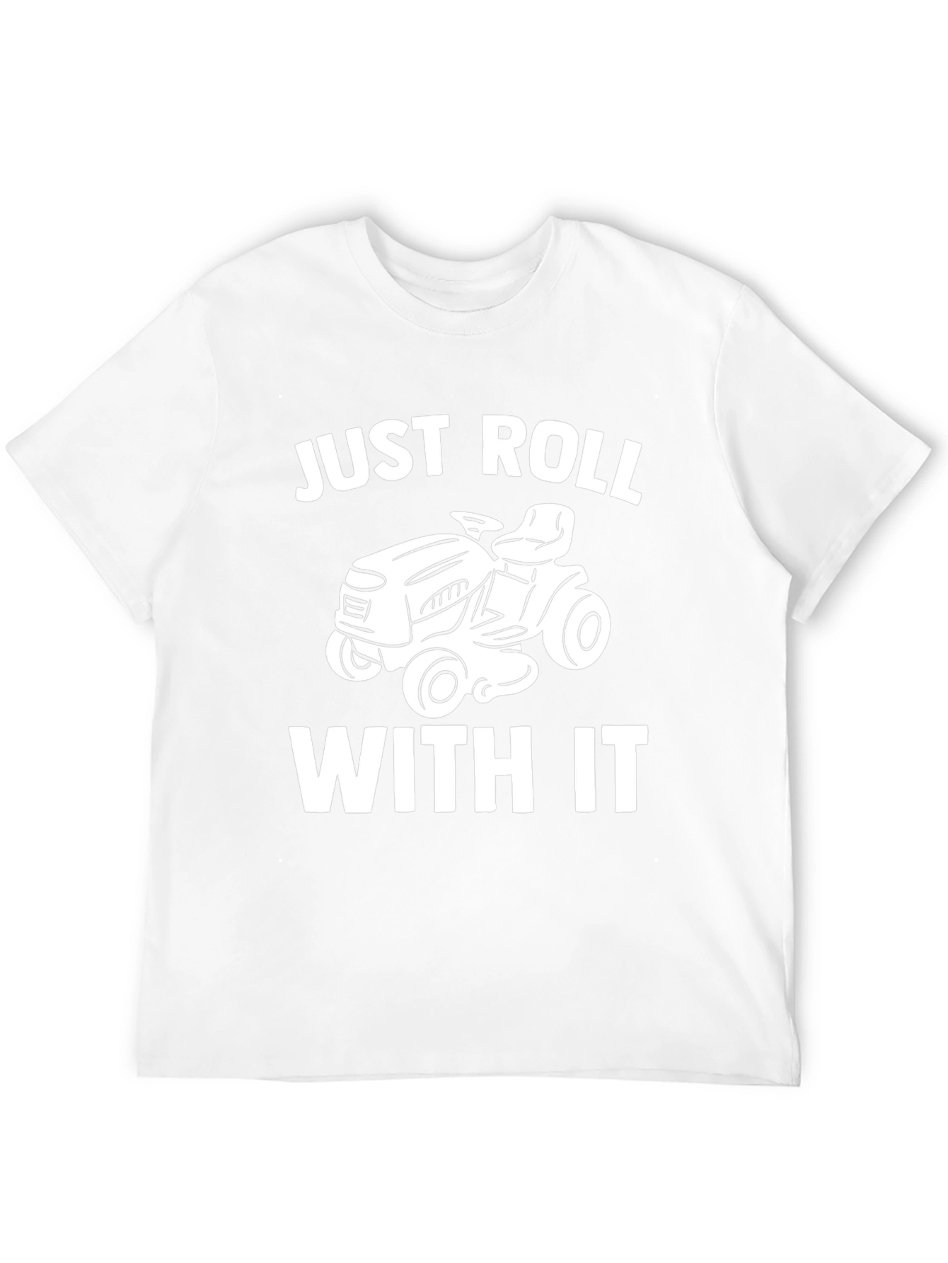 Just Roll With It Funny Lawn Mower Graphic Tee