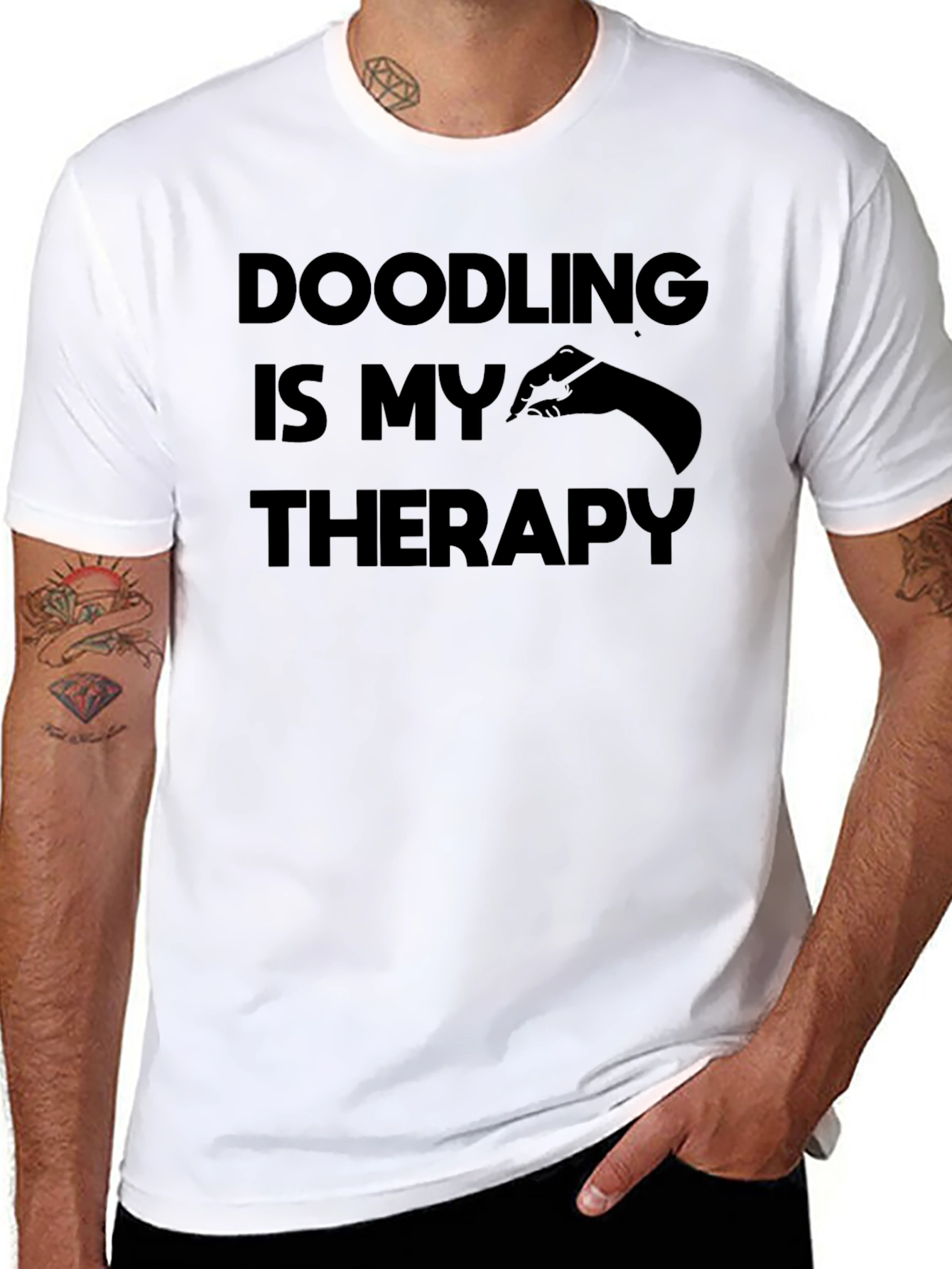 Doodling is My Therapy Graphic T-Shirt