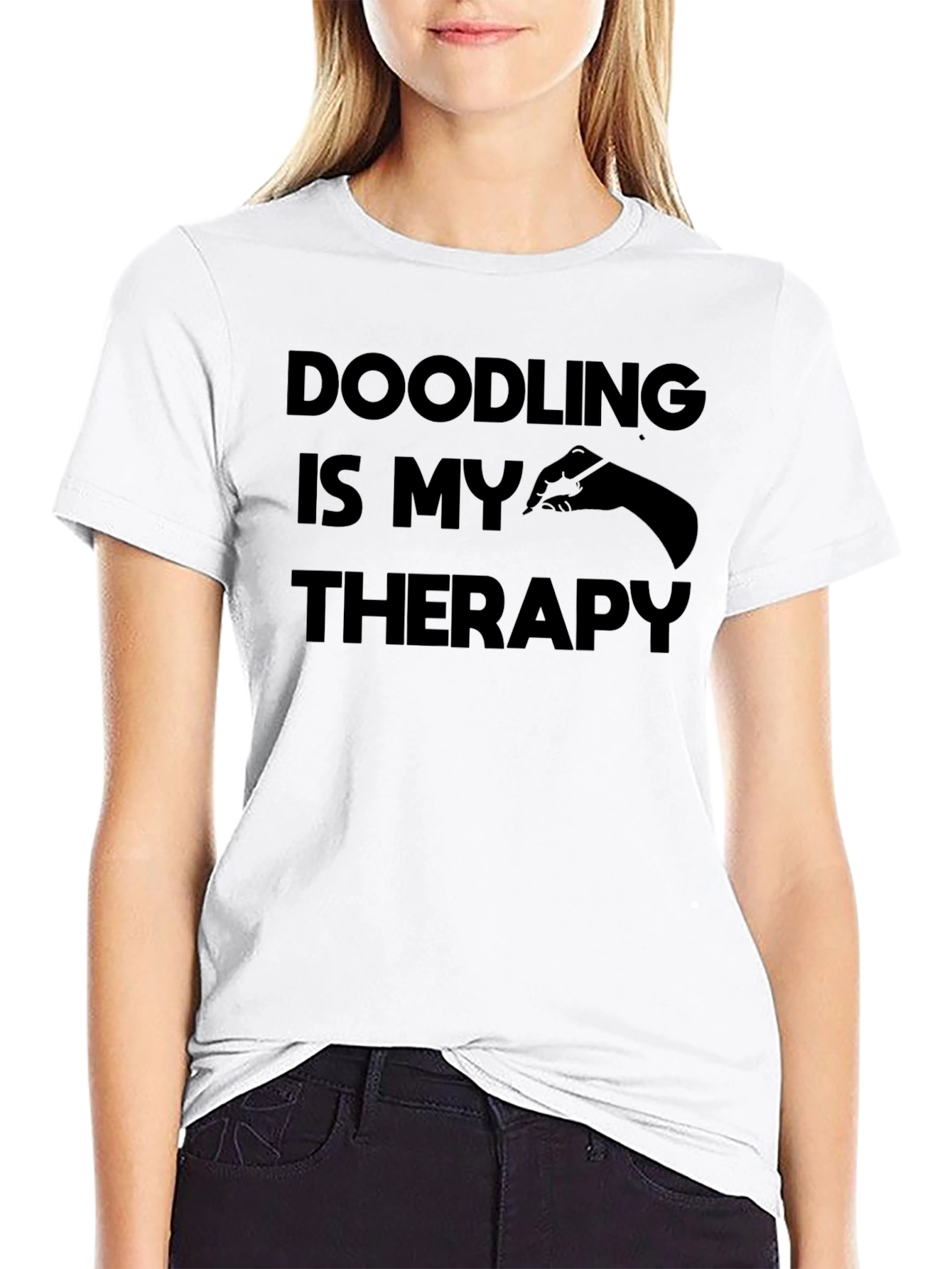 Doodling is My Therapy Graphic T-Shirt