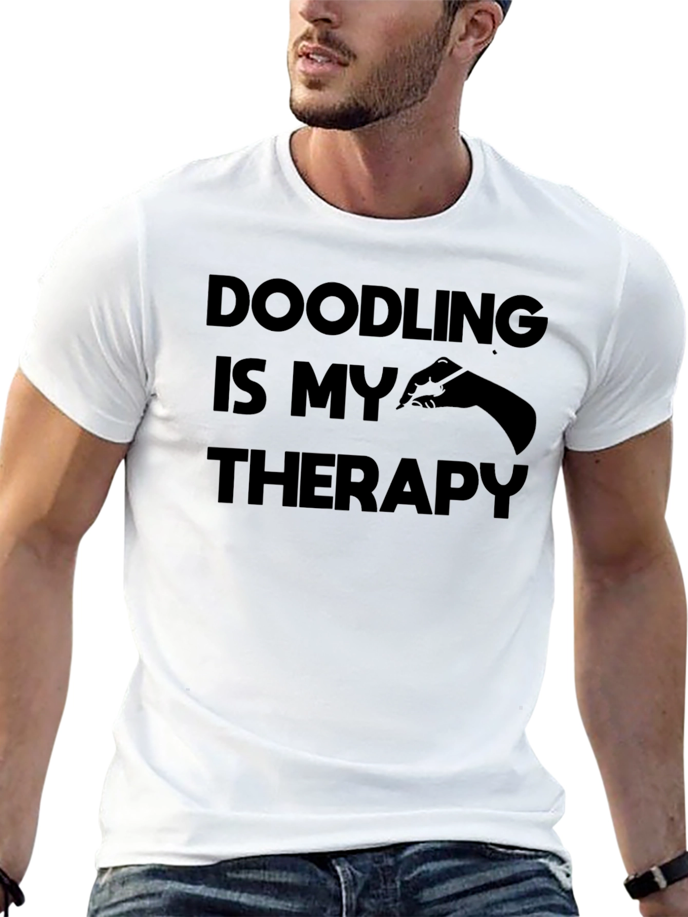 Doodling is My Therapy Graphic T-Shirt