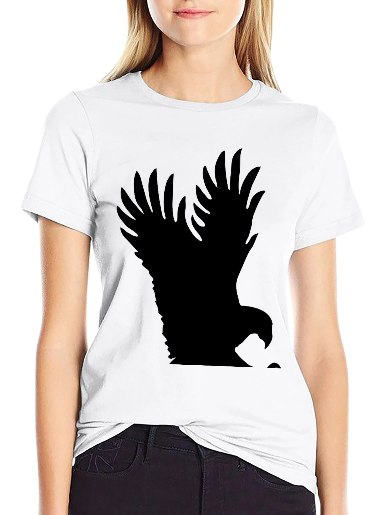 Mens Black Eagle Graphic Tee