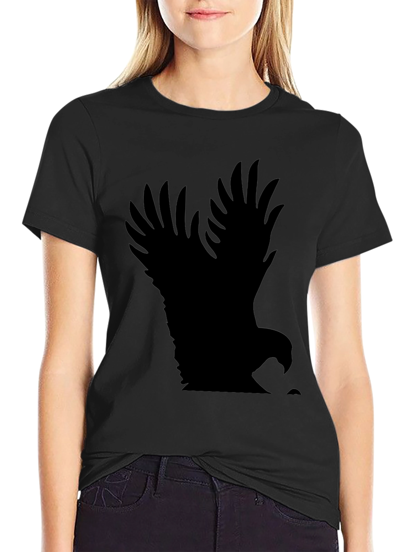 Mens Black Eagle Graphic Tee
