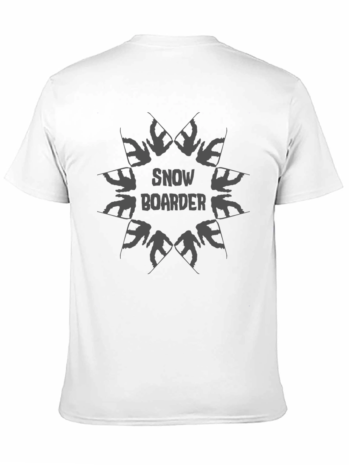 Snowboarder Graphic Print T-Shirt Black