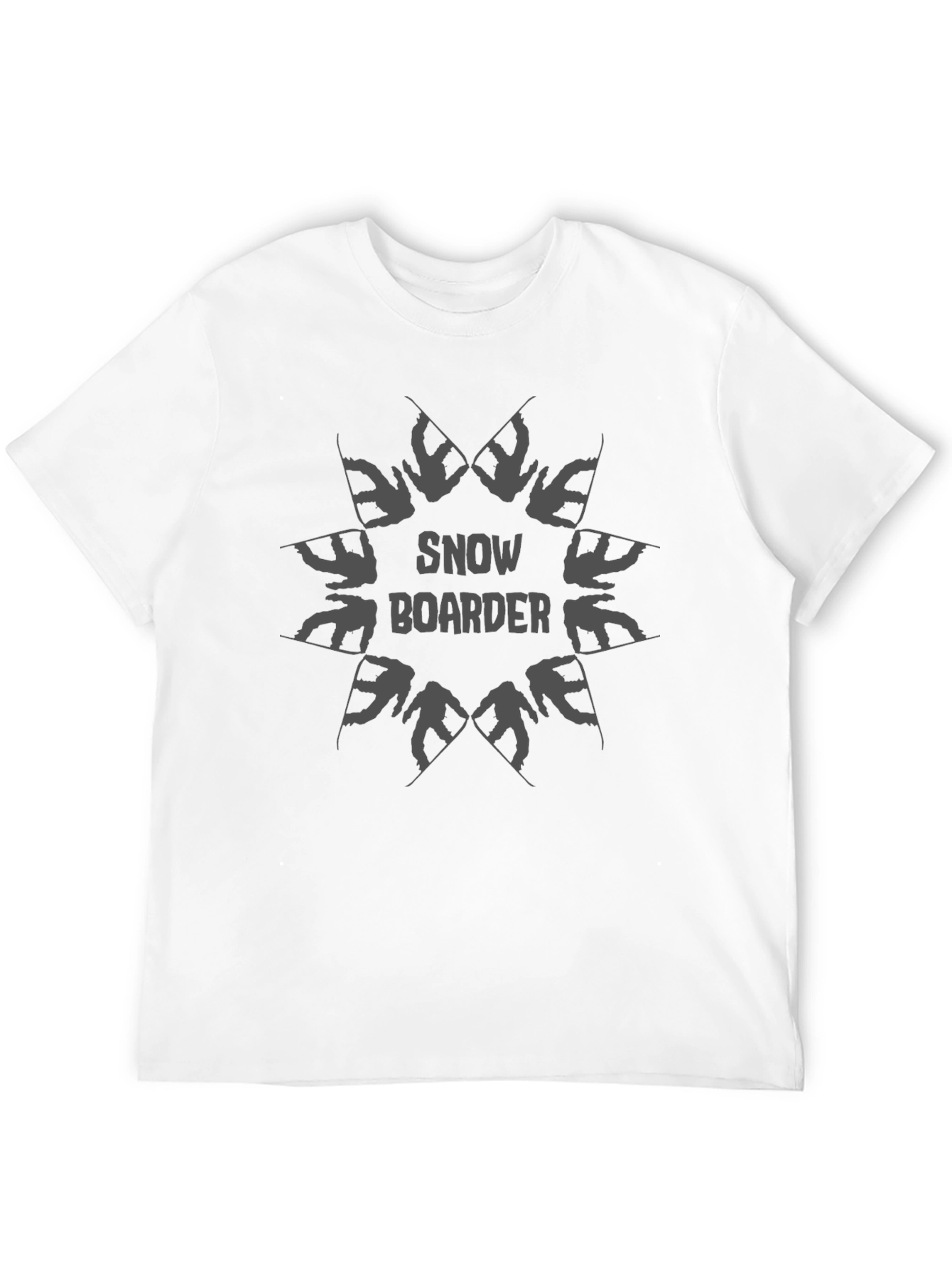 Snowboarder Graphic Print T-Shirt Black