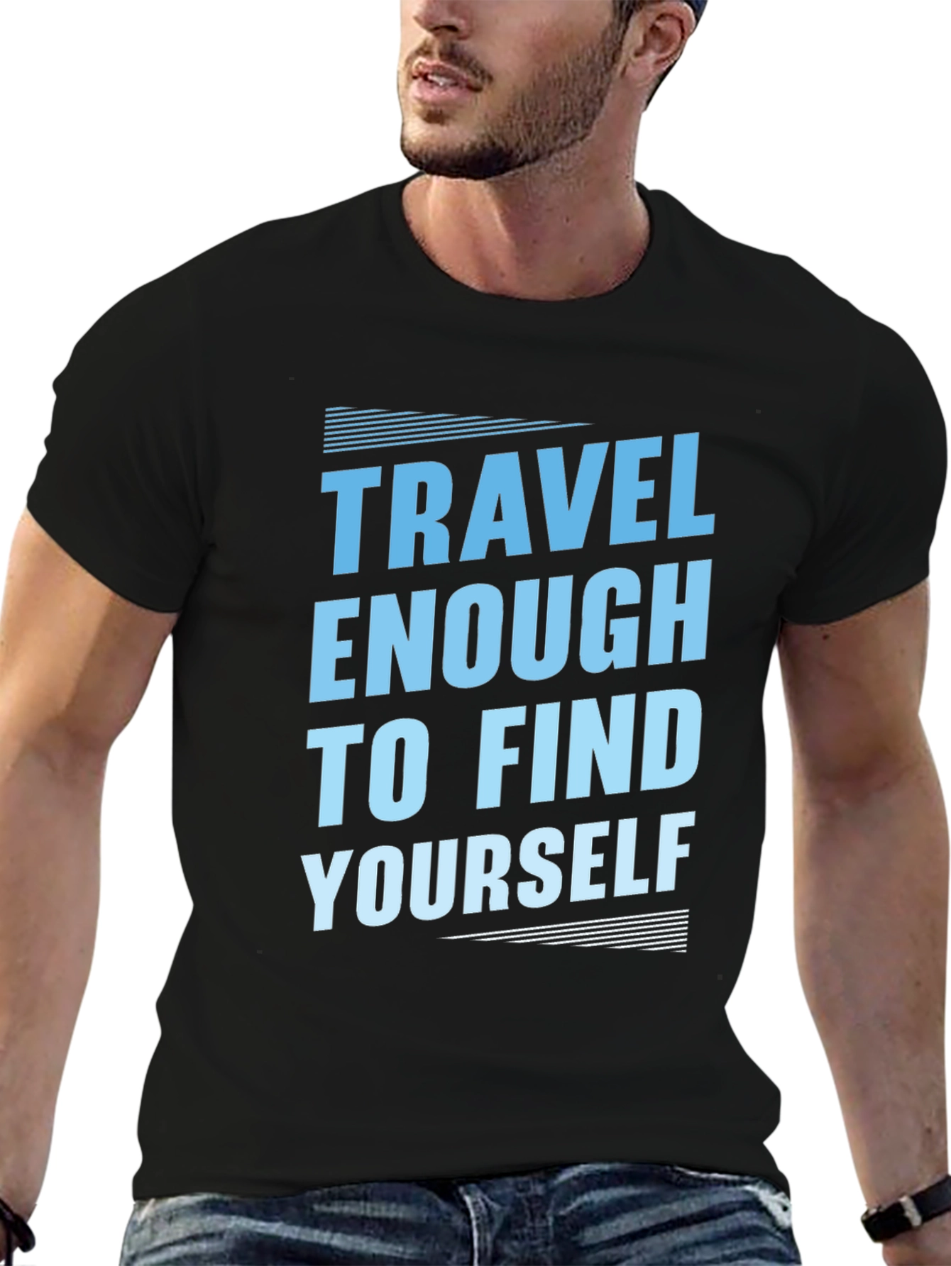 Travel to Find Yourself T-Shirt - Black