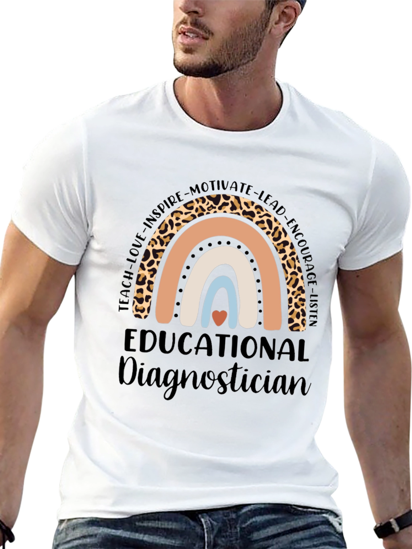 Educational Diagnostician Rainbow Graphic Tee
