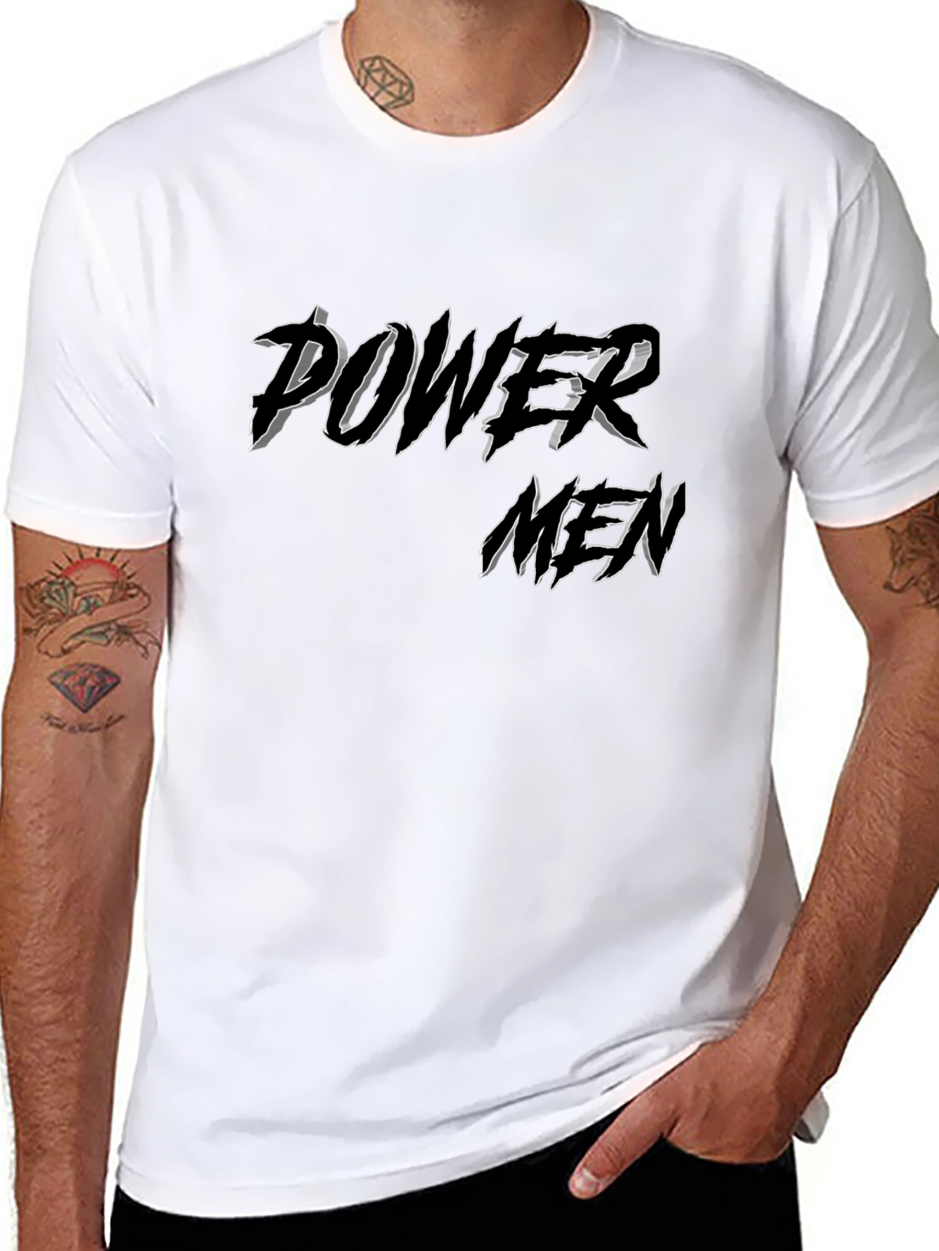 Power Men Black Graphic T-Shirt